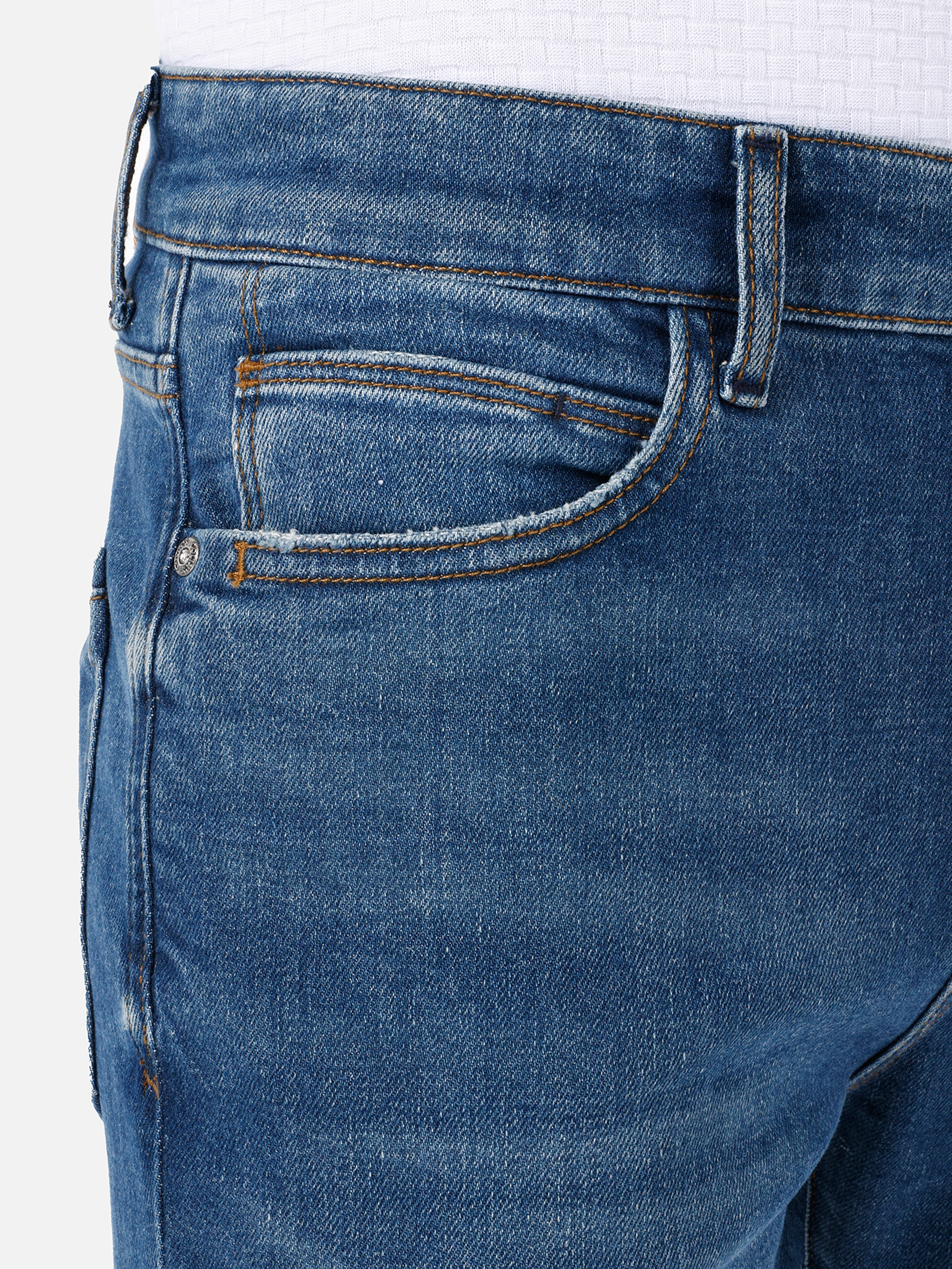 Afișați detalii pentru Pantaloni De Barbati Albastru Skinny Fit  