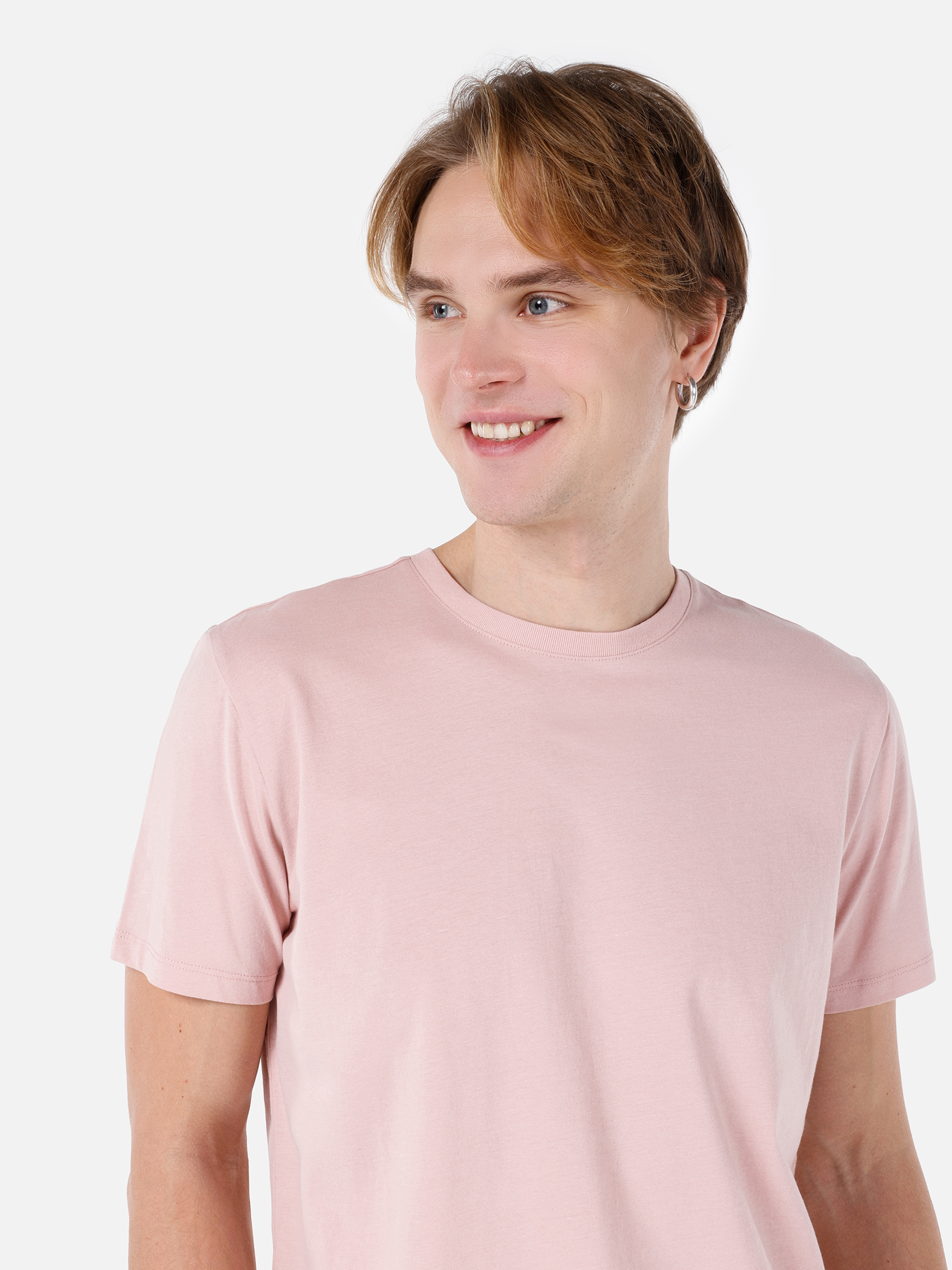 Afișați detalii pentru Tricou Cu Maneca Scurta De Barbati Roz Regular Fit 
