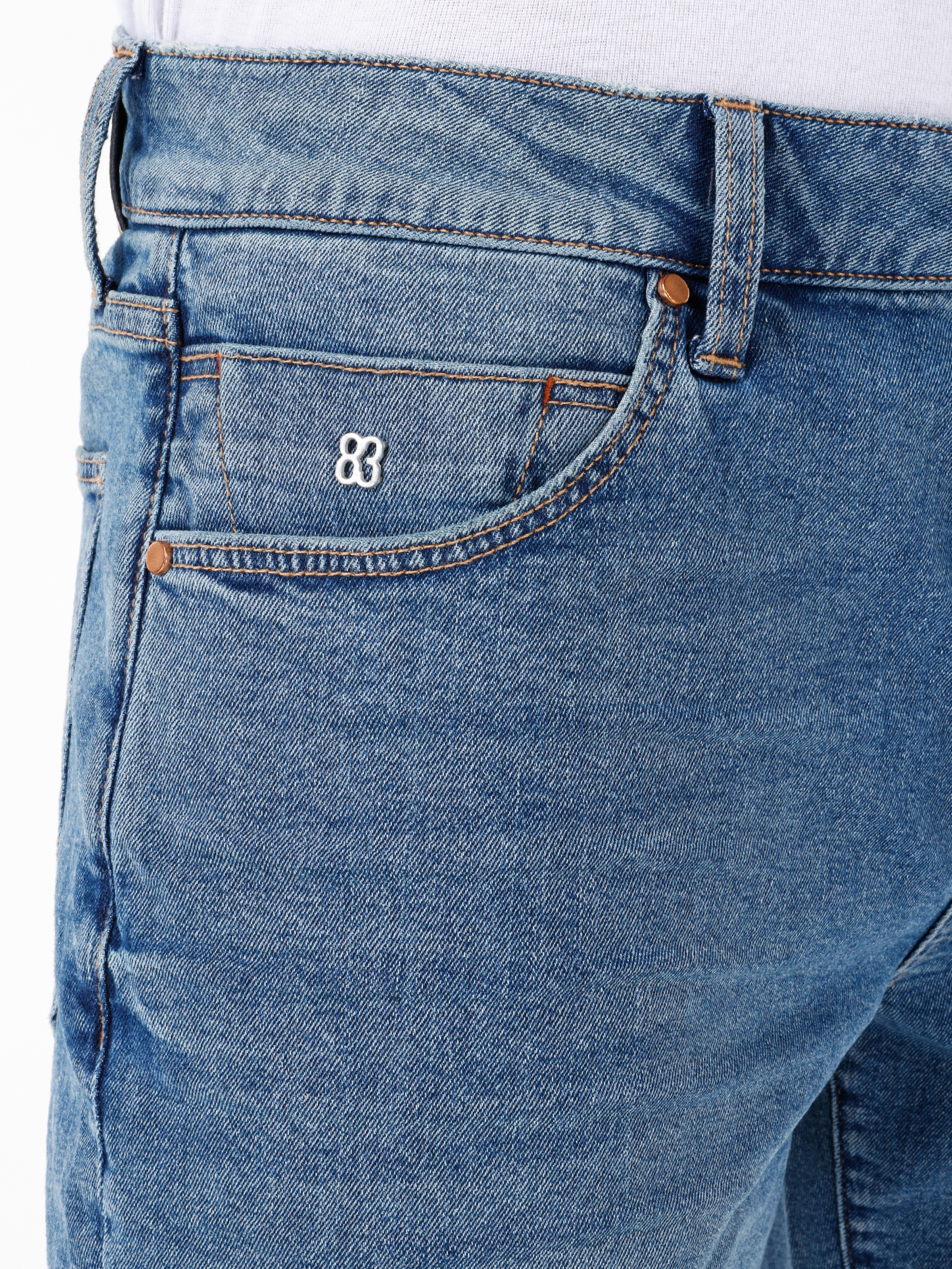 Afișați detalii pentru Short / Pantaloni Scurti De Barbati Denim Straight Fit 044 KARL 