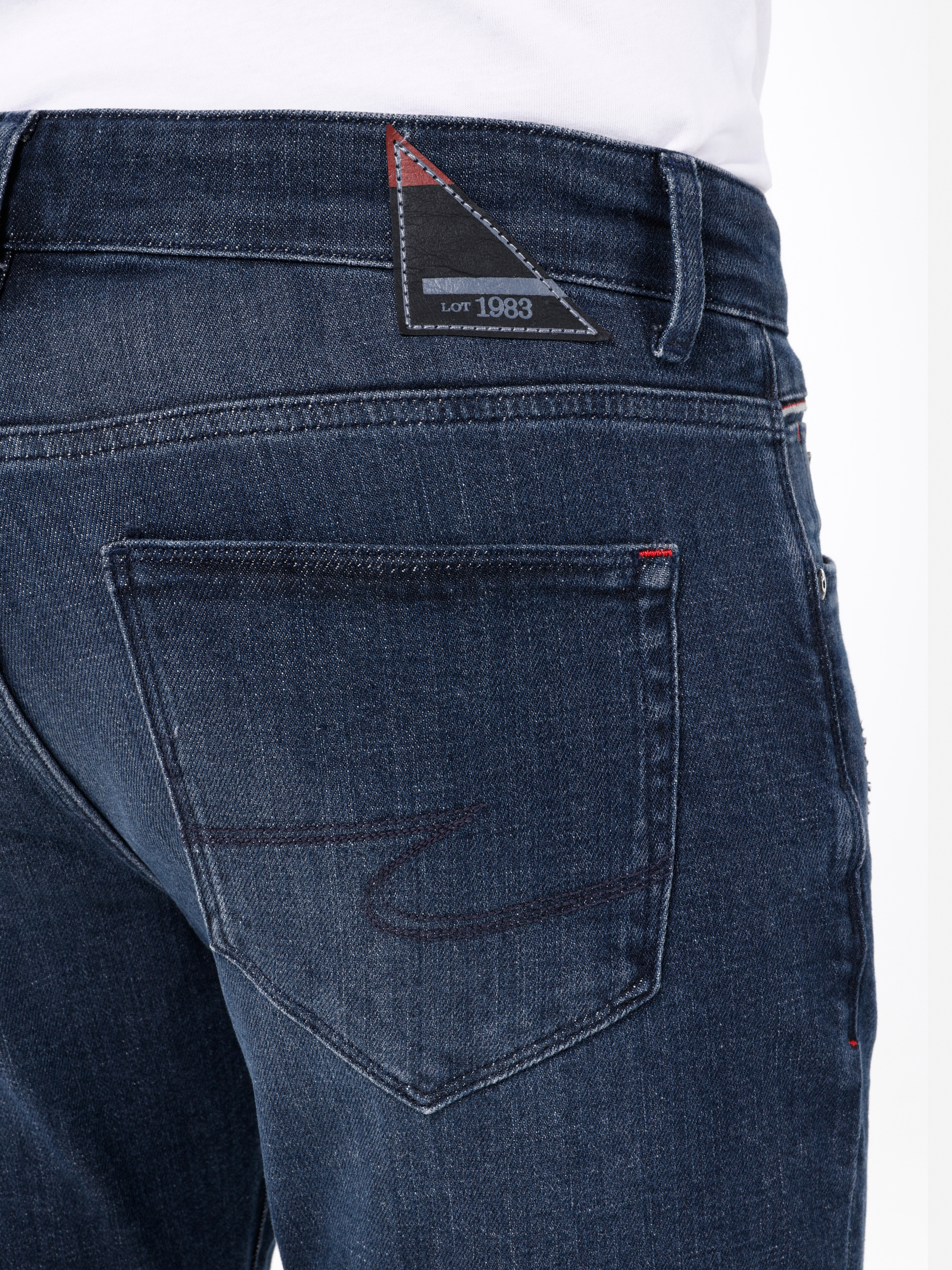 Afișați detalii pentru Pantaloni De Barbati Albastru inchis Slim Fit 041 DANNY CL1068188