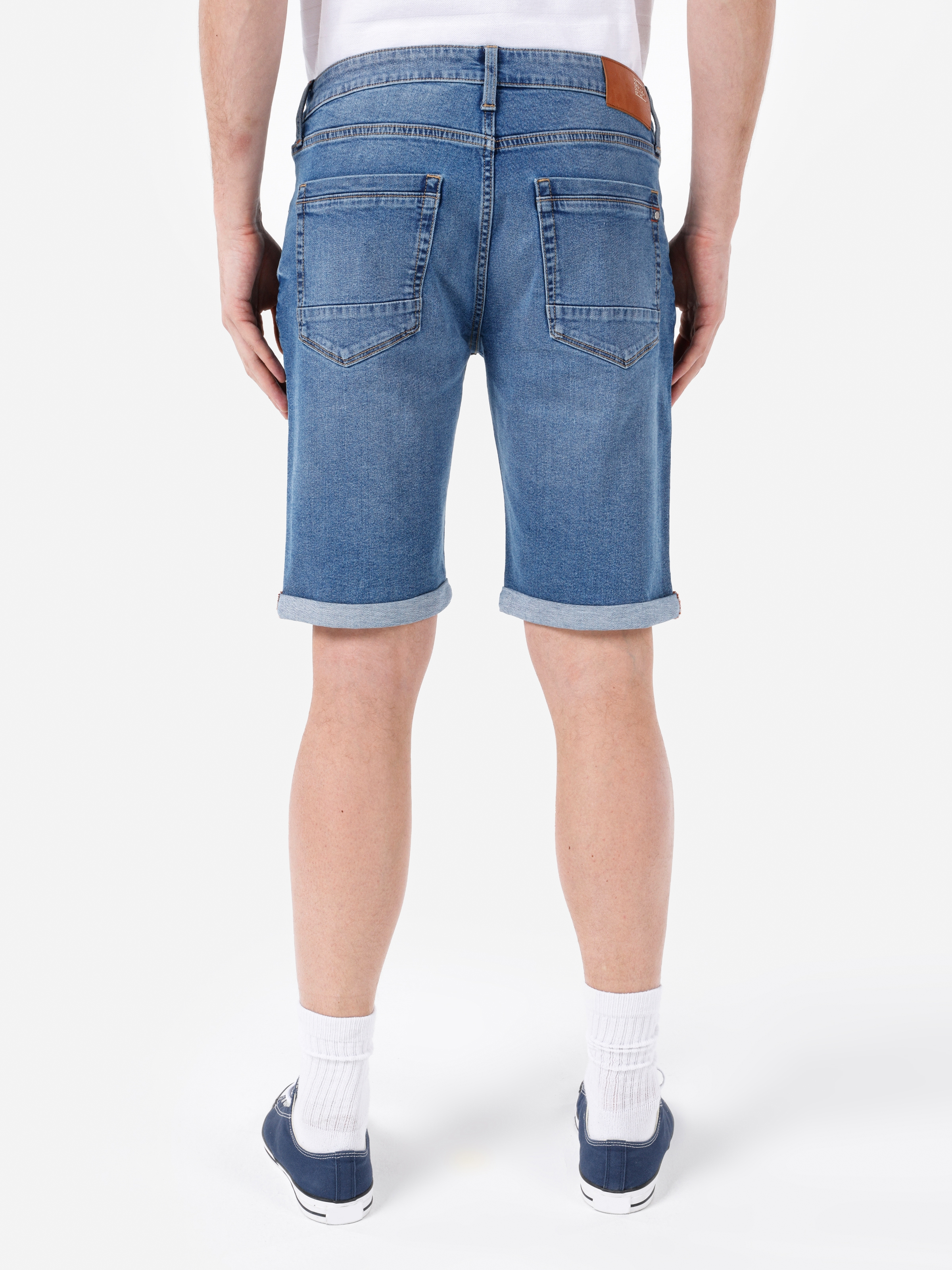 Afișați detalii pentru Short / Pantaloni Scurti De Barbati Albastru Straight Fit 044 KARL 