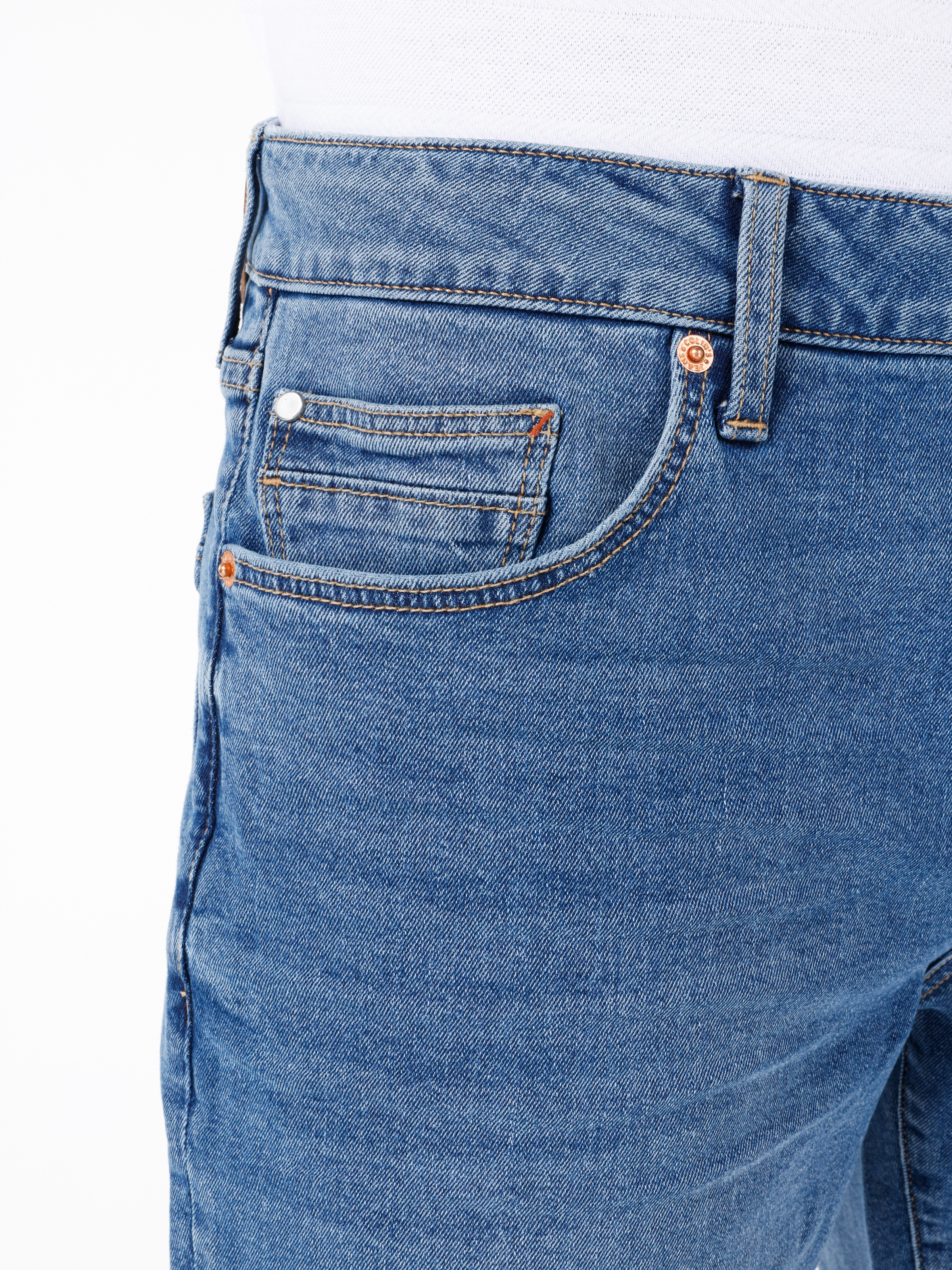 Afișați detalii pentru Short / Pantaloni Scurti De Barbati Albastru Straight Fit 044 KARL 