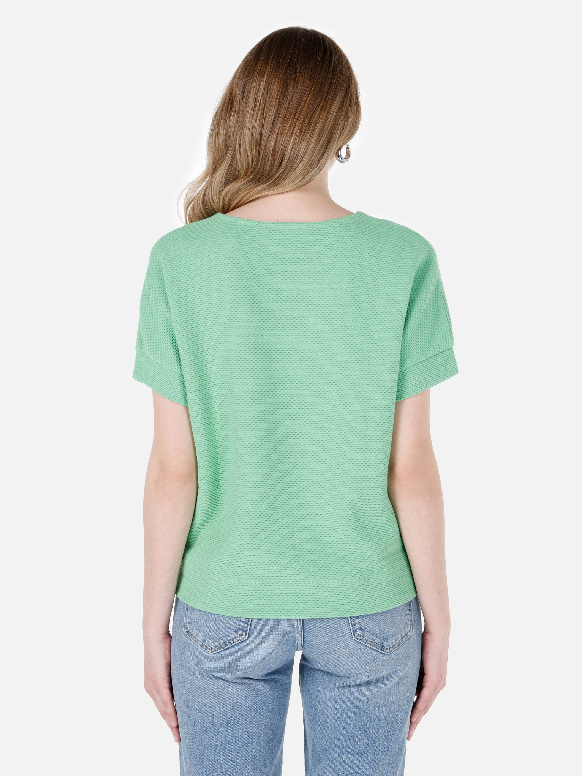 Afișați detalii pentru Tricou Cu Maneca Scurta De Dama Verde Regular Fit 