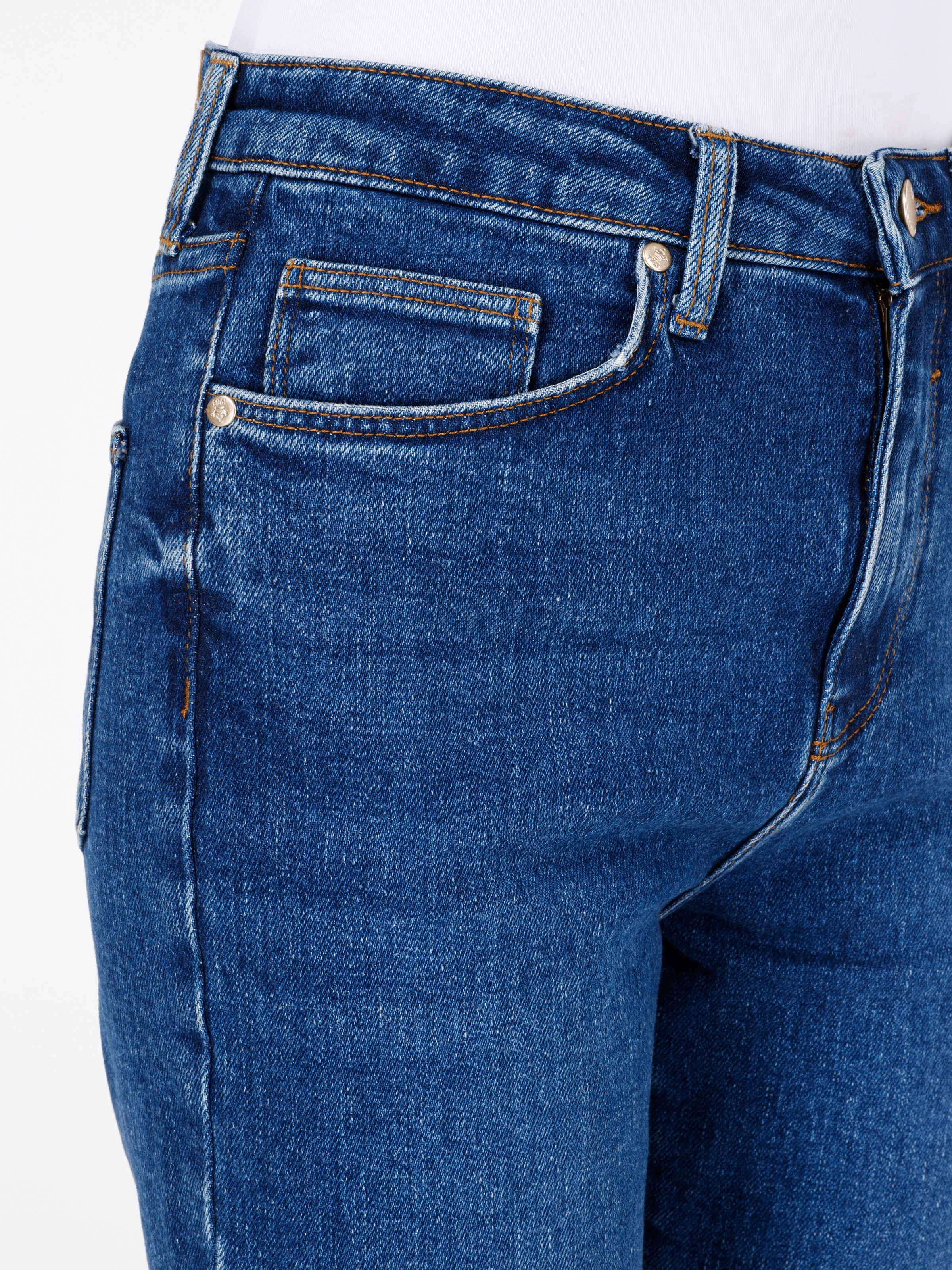 Afișați detalii pentru Pantaloni De Dama Albastru Regular Fit  
