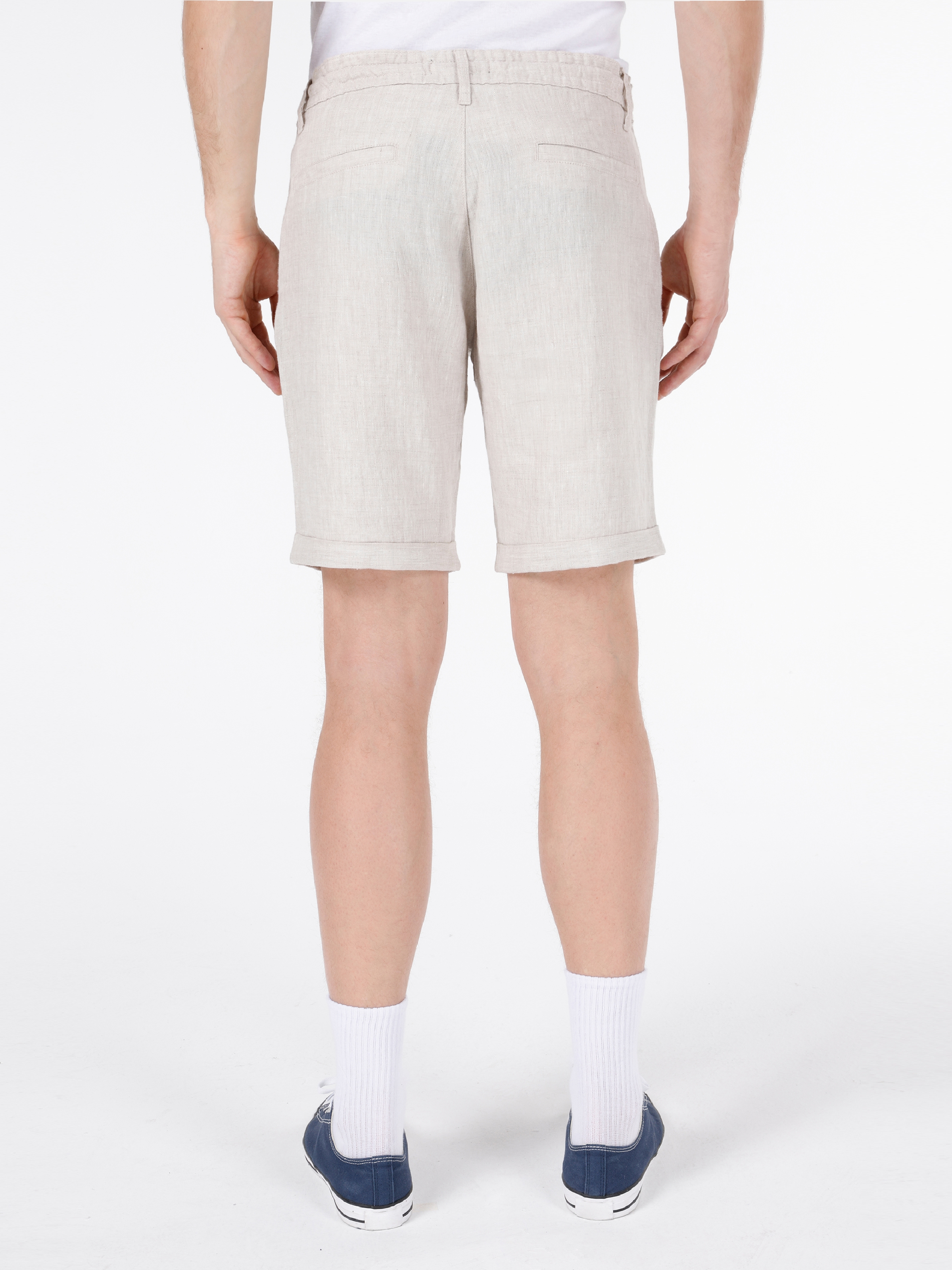Afișați detalii pentru Short / Pantaloni Scurti De Barbati Alb Regular Fit  