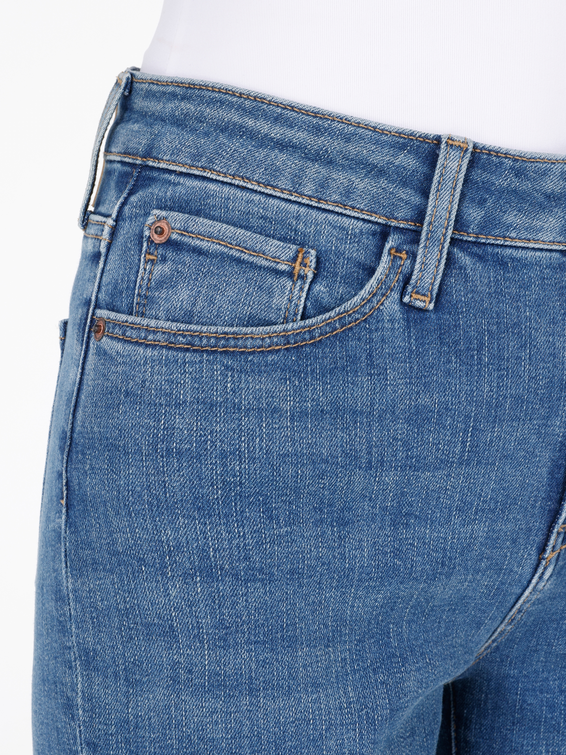 Afișați detalii pentru Pantaloni De Dama Albastru Marin Slim Fit 703 CARLA CL1068681