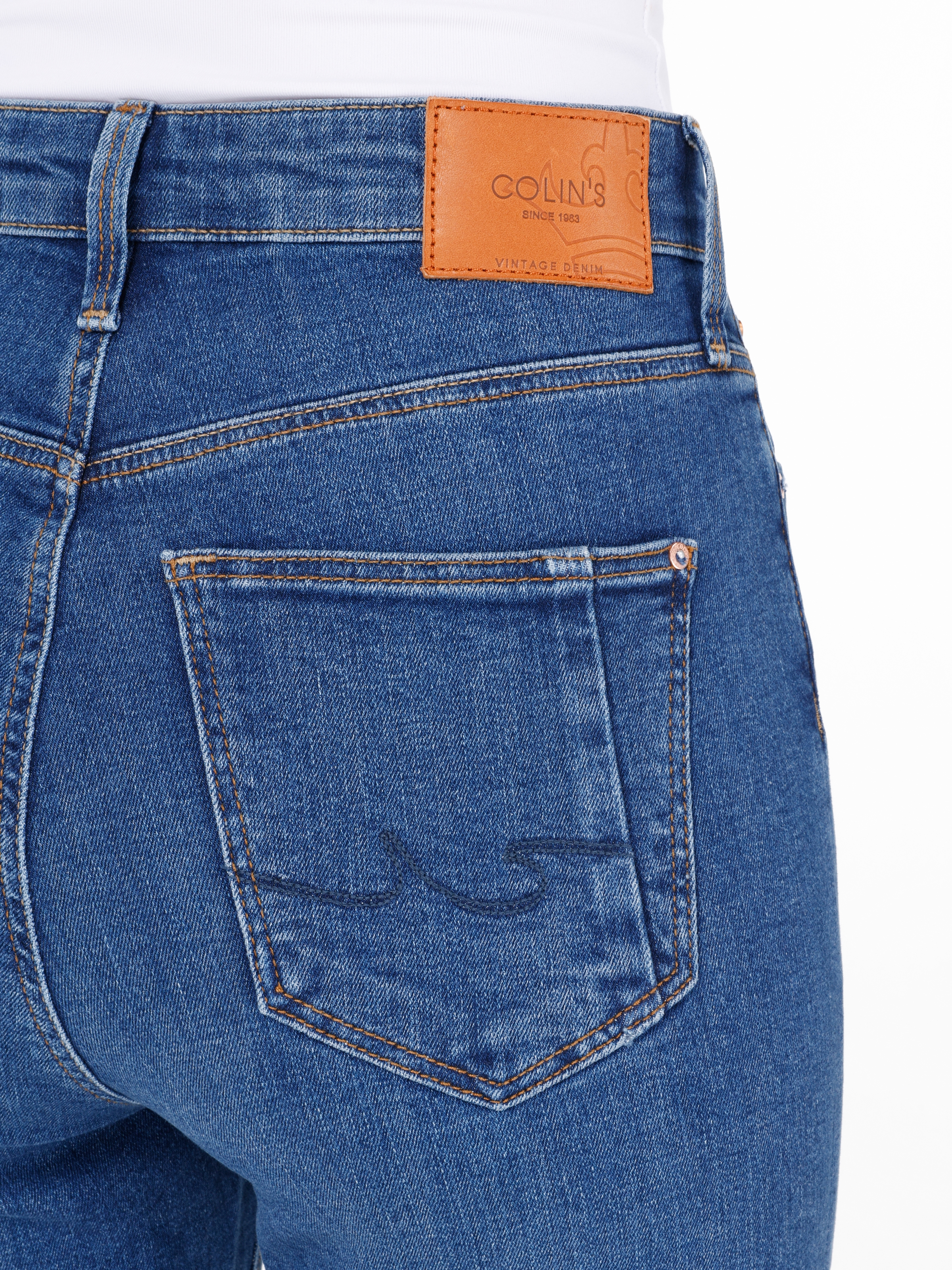 Afișați detalii pentru Pantaloni De Dama Albastru Skinny Fit 760 DIANA