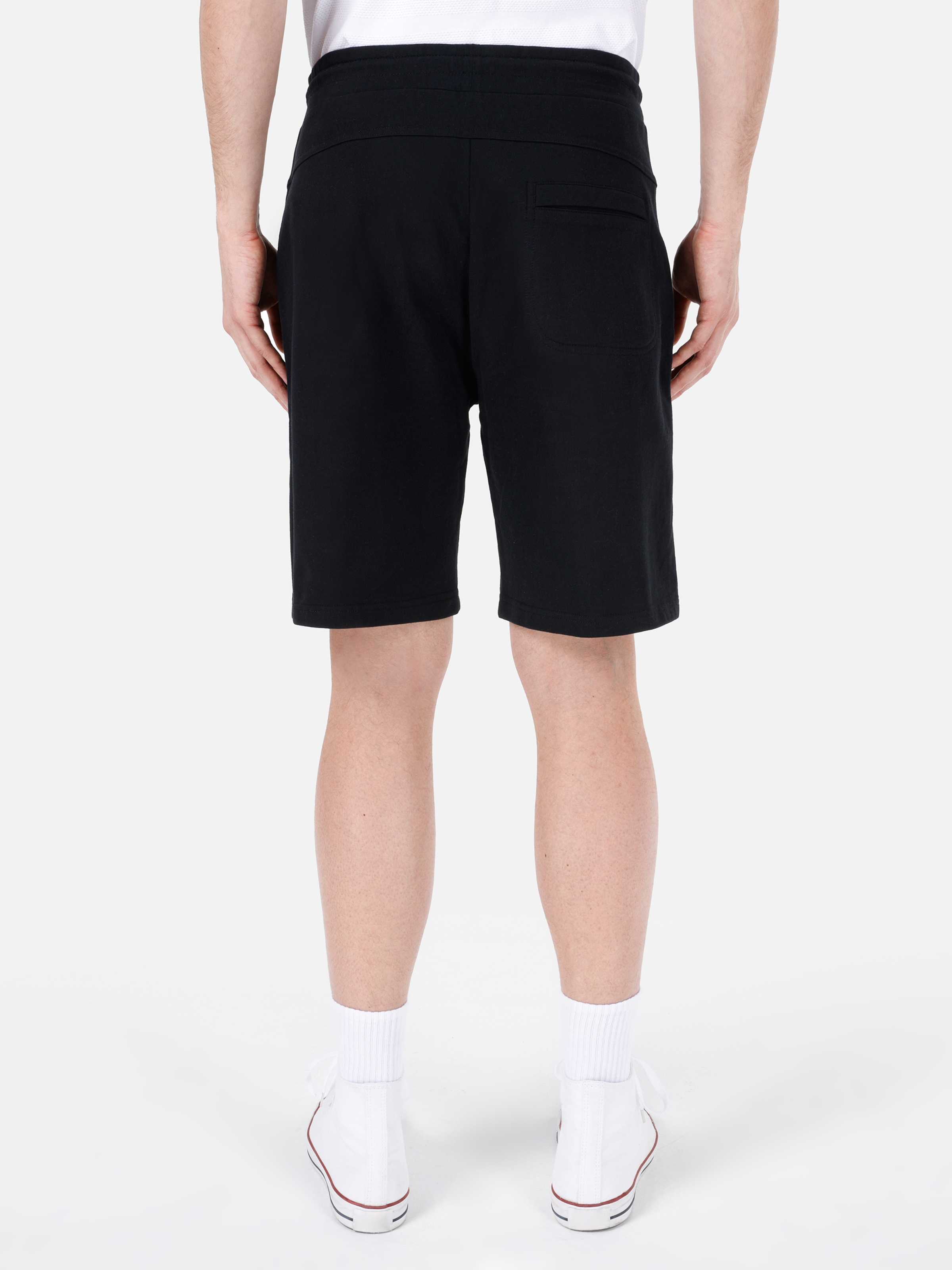 Afișați detalii pentru Short / Pantaloni Scurti De Barbati Negru Regular Fit  
