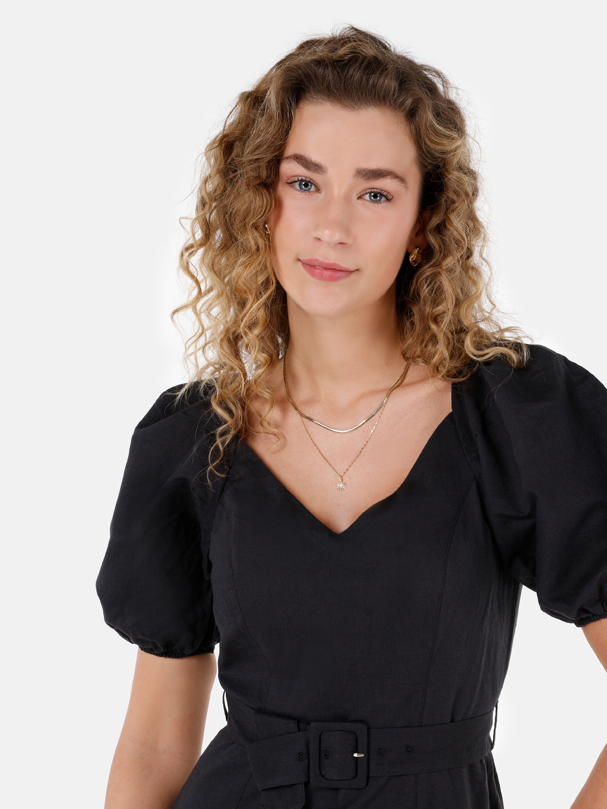 Afișați detalii pentru Rochie De Dama Negru Regular Fit  