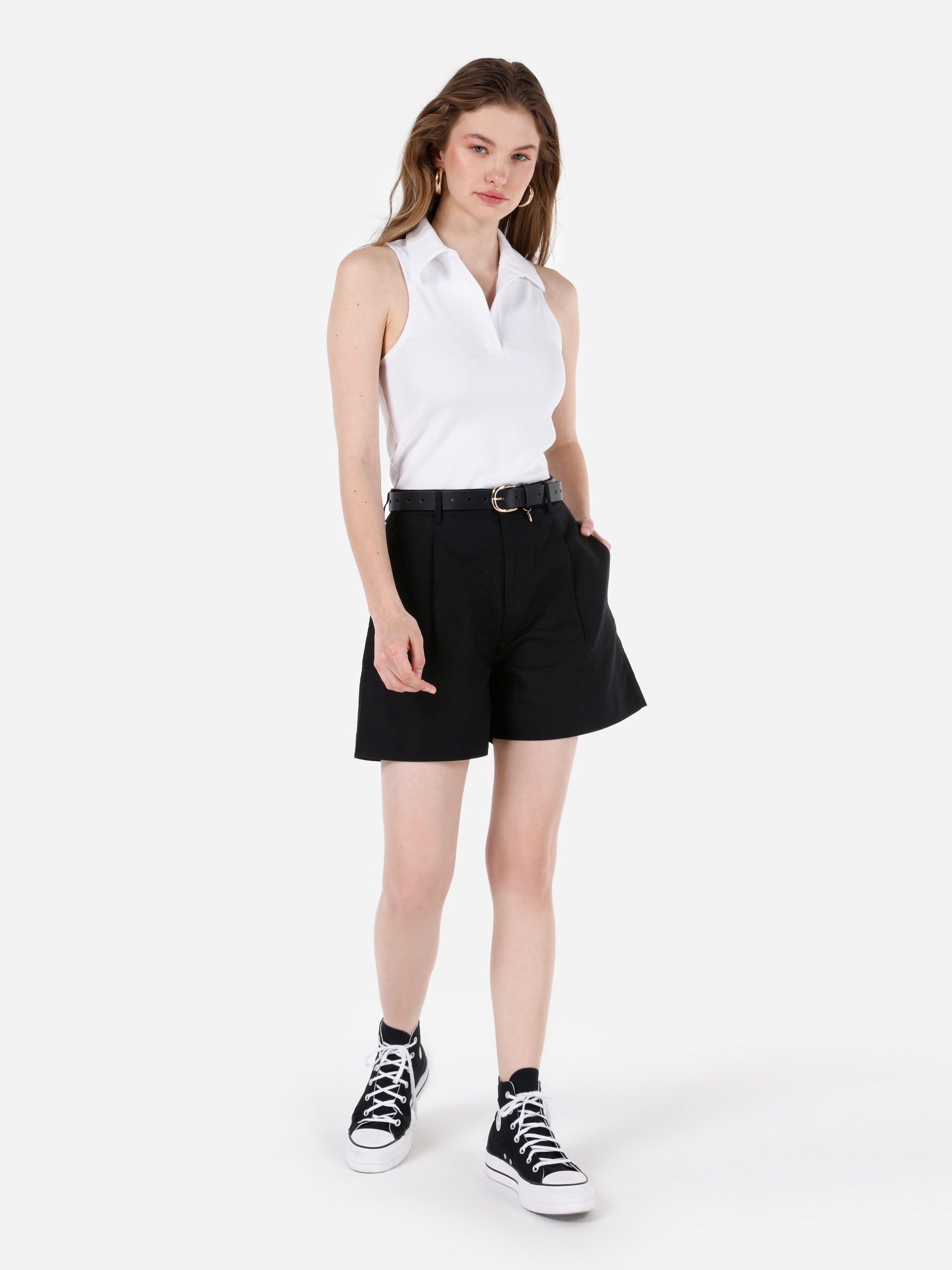 Afișați detalii pentru Maiou De Dama Alb Slim Fit  CL1069074