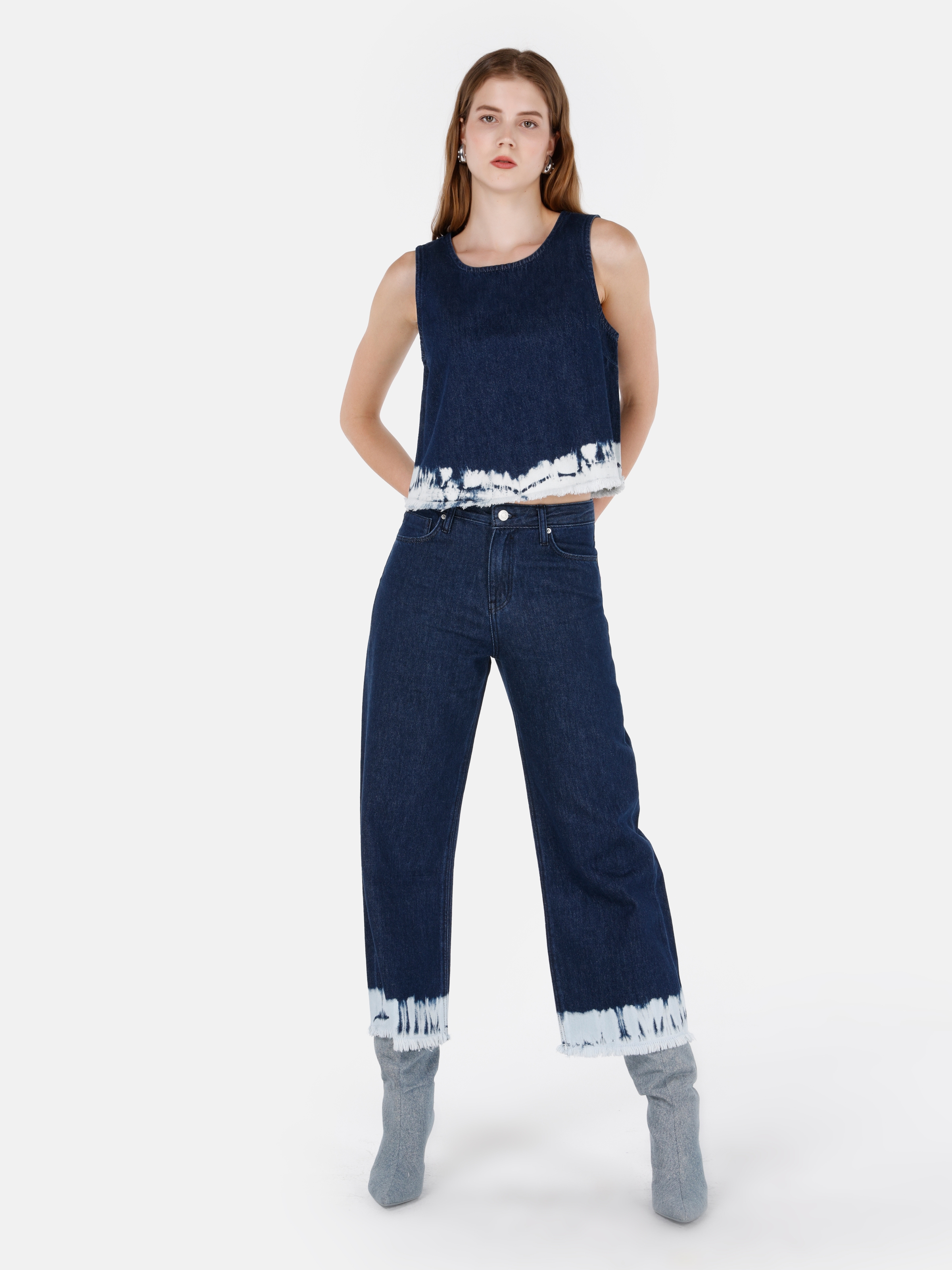 Afișați detalii pentru Pantaloni De Dama Denim Regular Fit  CL1069444