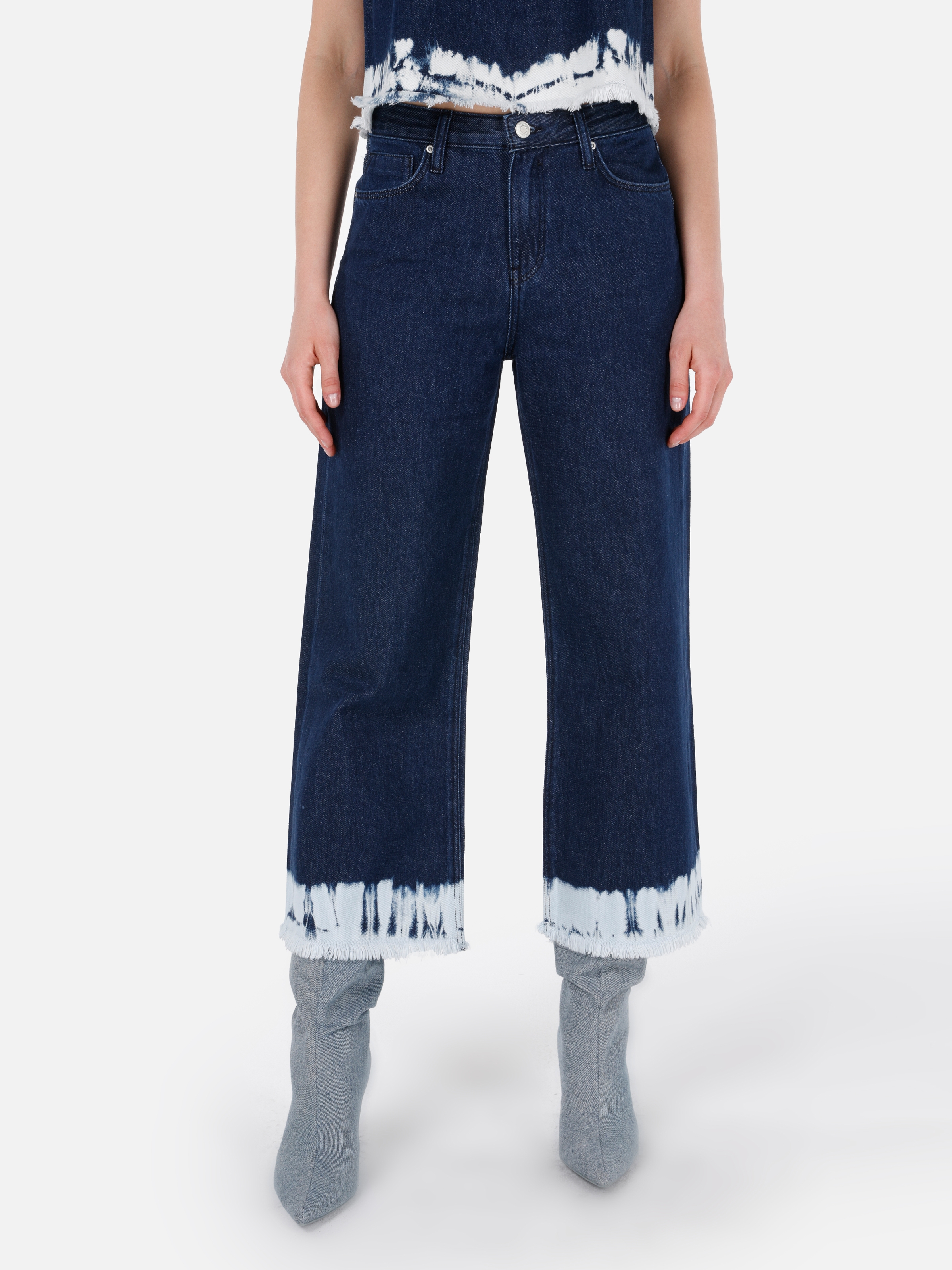 Afișați detalii pentru Pantaloni De Dama Denim Regular Fit  