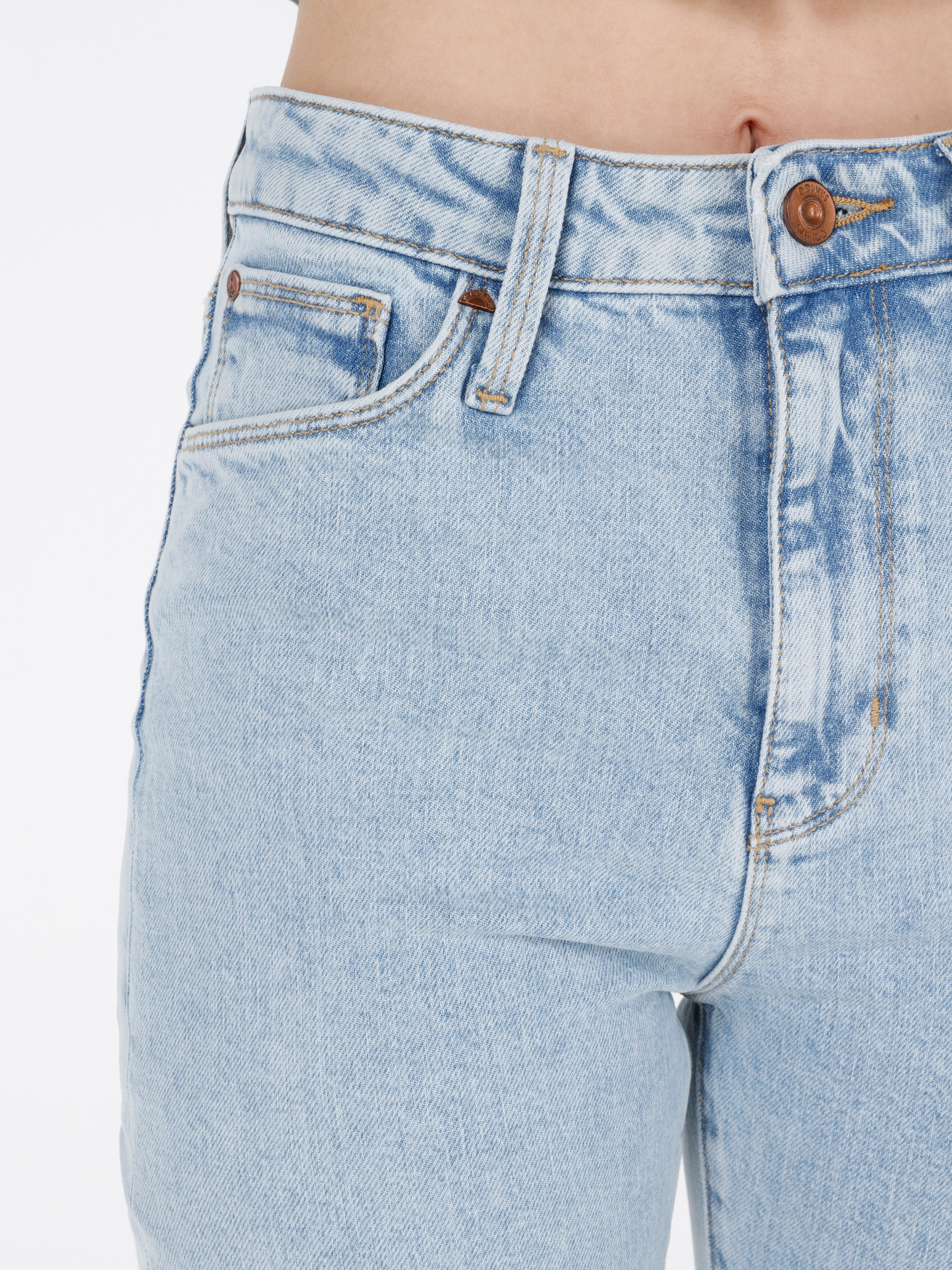 Afișați detalii pentru Pantaloni De Dama Albastru Slim Fit  