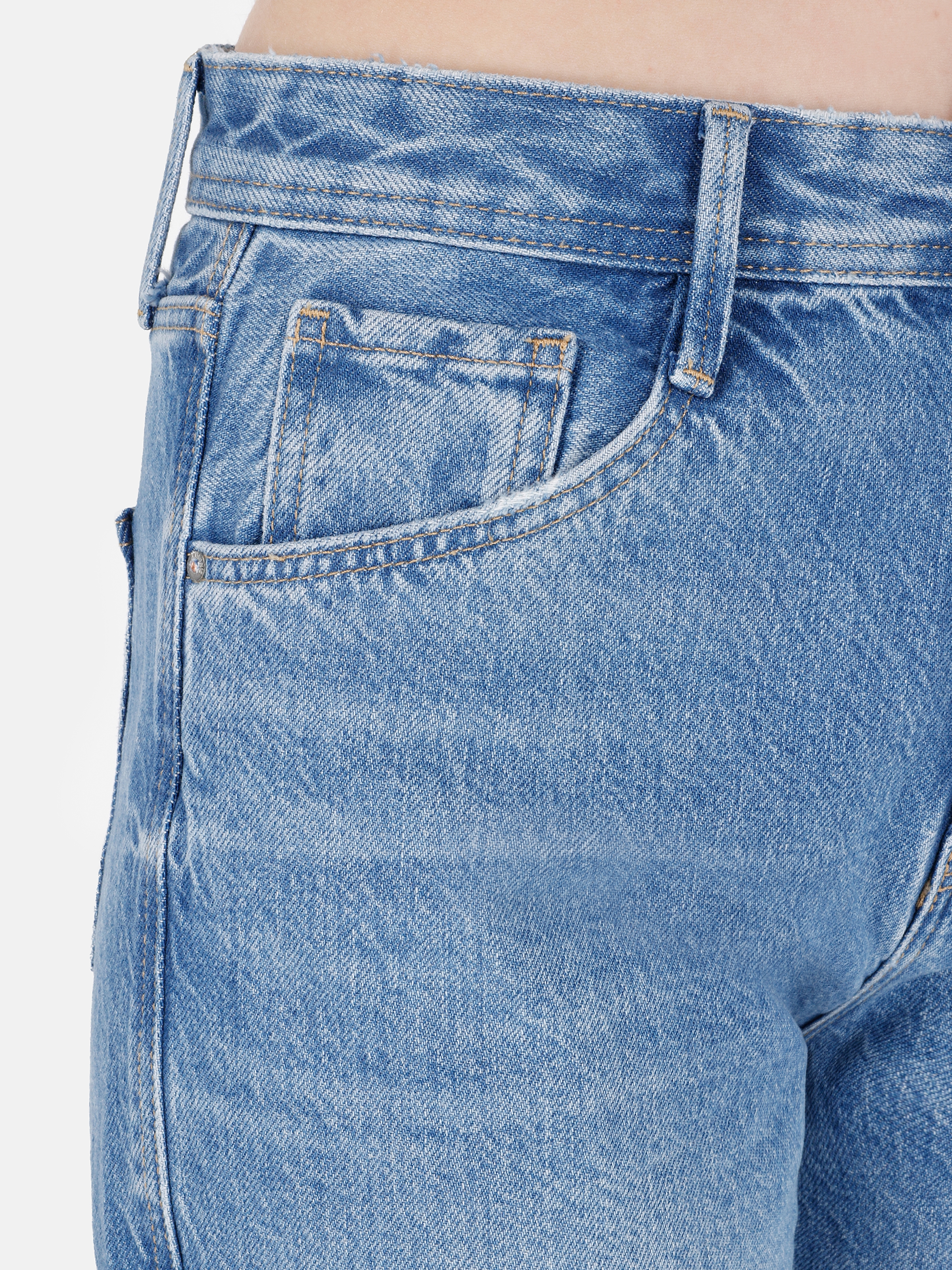 Afișați detalii pentru Pantaloni De Dama Denim Straight Fit  