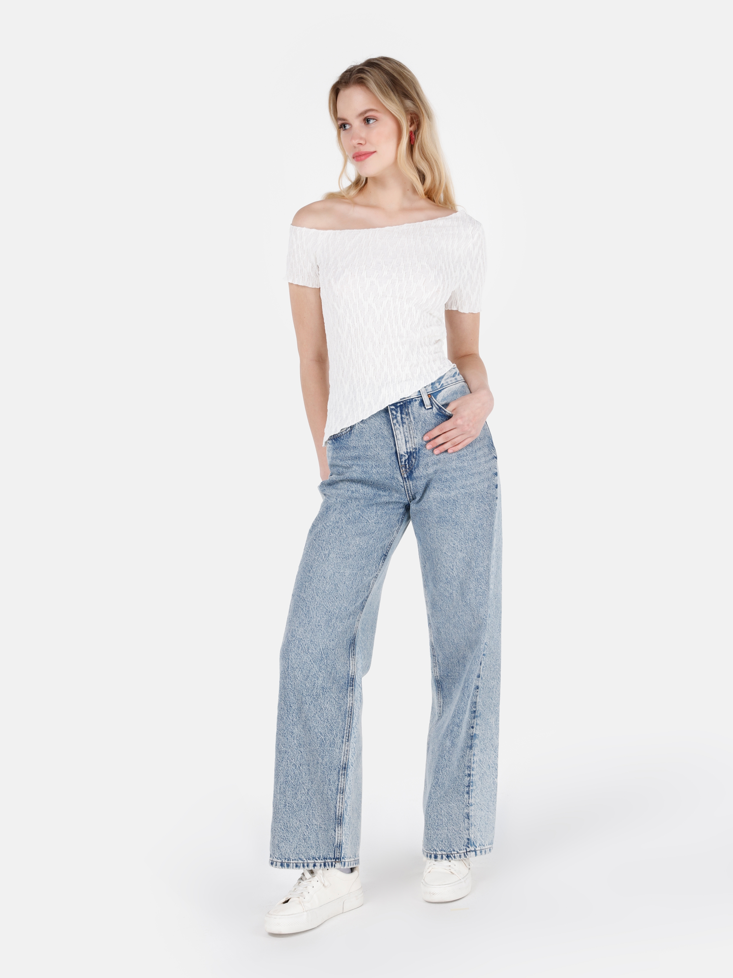 Afișați detalii pentru Pantaloni De Dama Denim Regular Fit  CL1071743