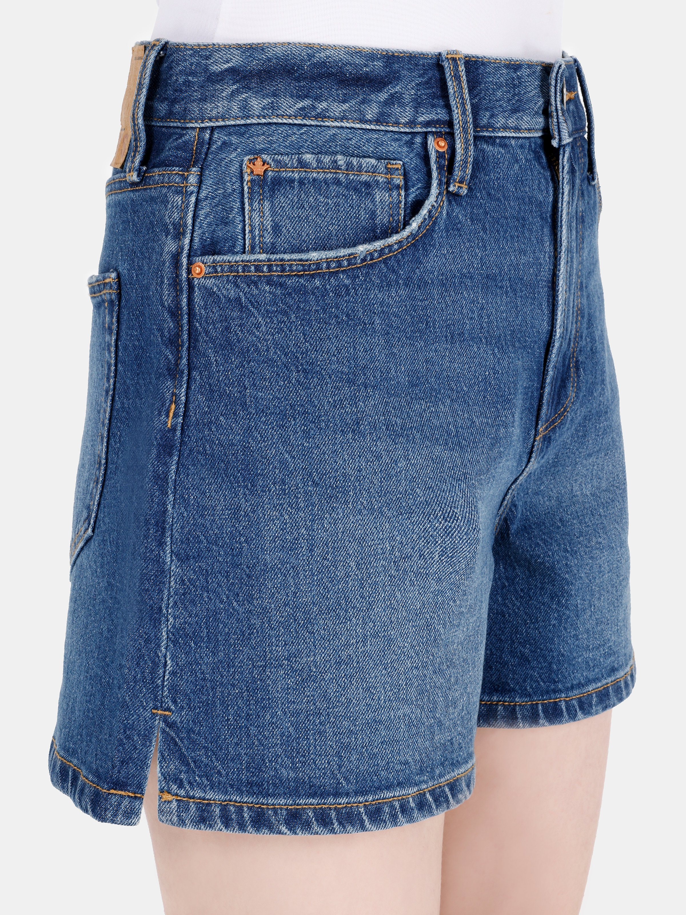 Afișați detalii pentru Short / Pantaloni Scurti De Dama Denim Regular Fit  CL1068613