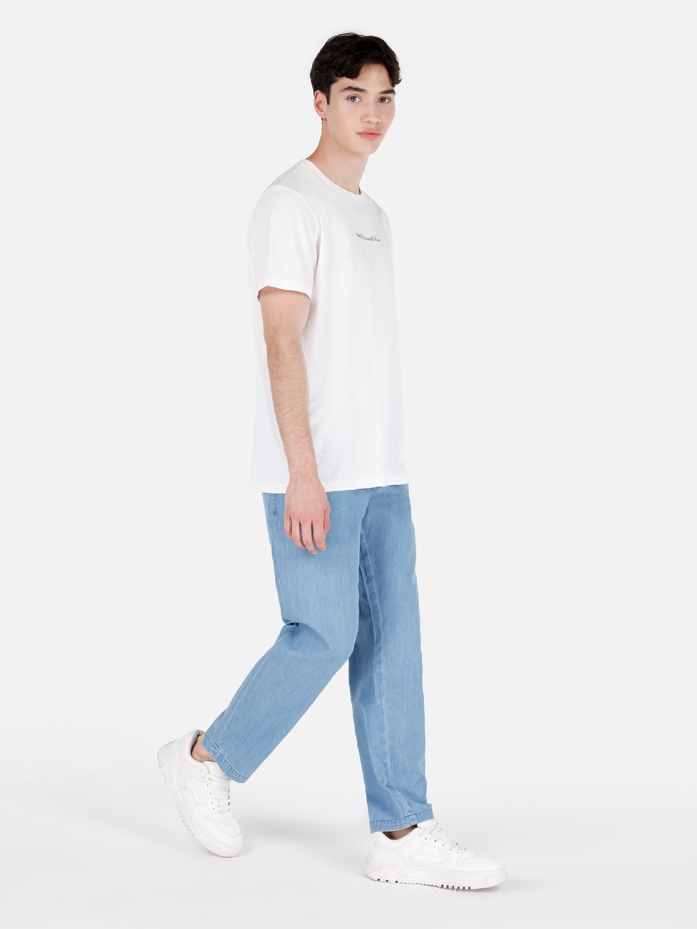 Afișați detalii pentru Pantaloni De Barbati Albastru Jogger Fit  CL1069557