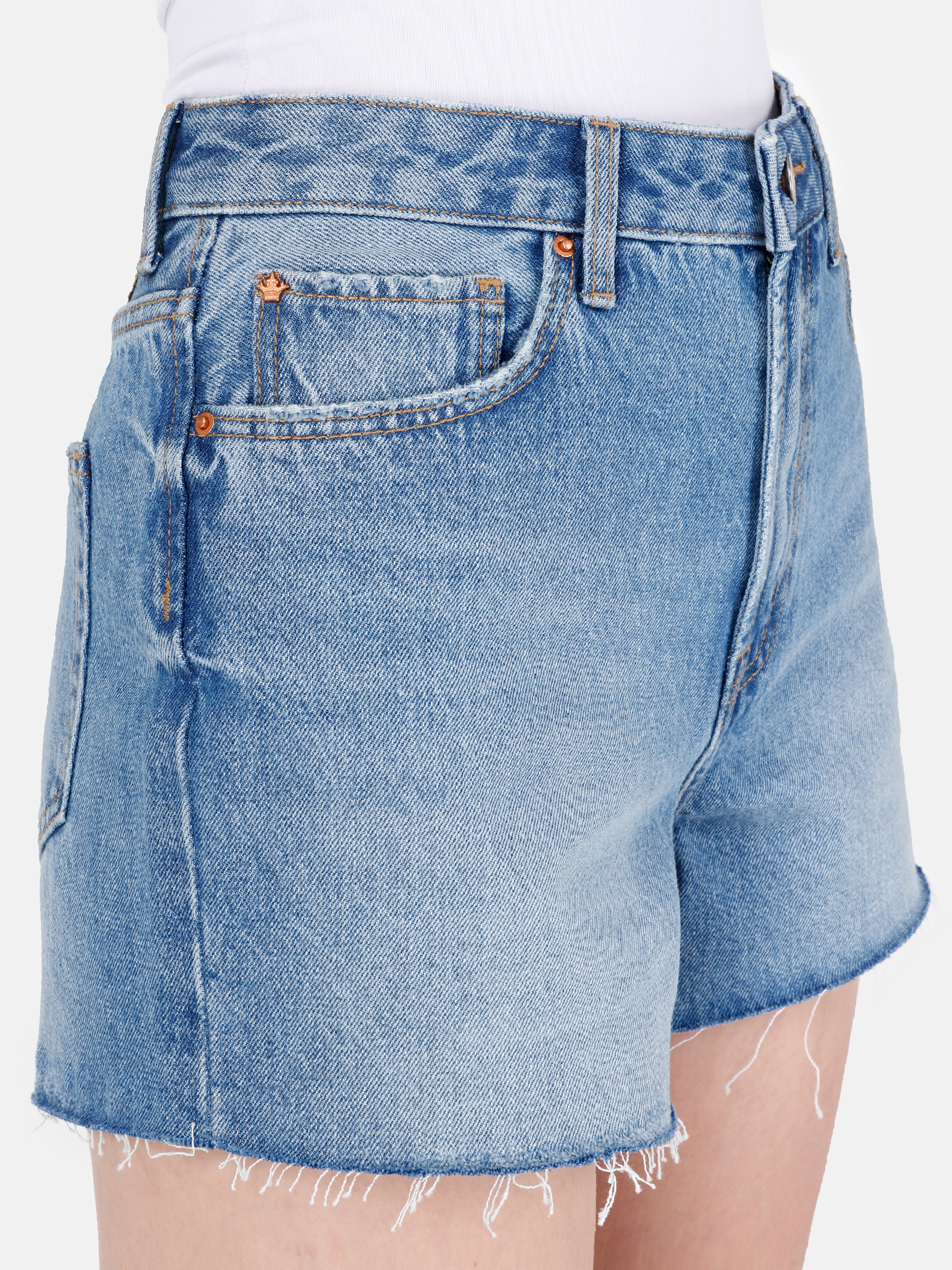 Afișați detalii pentru Short / Pantaloni Scurti De Dama Albastru Mom Fit  CL1068621