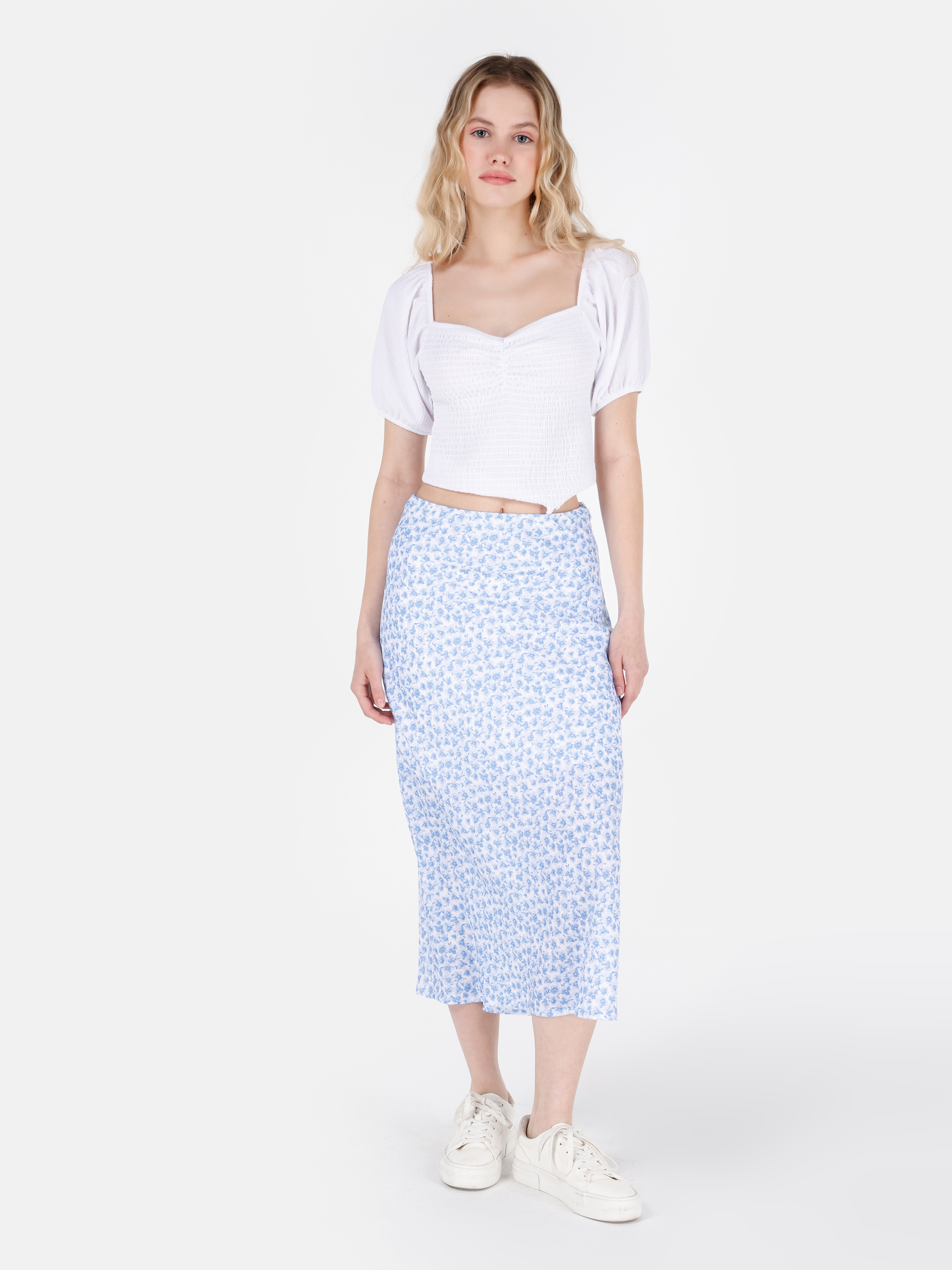 Afișați detalii pentru Fusta De Dama Albastru Midi skirt  CL1068933