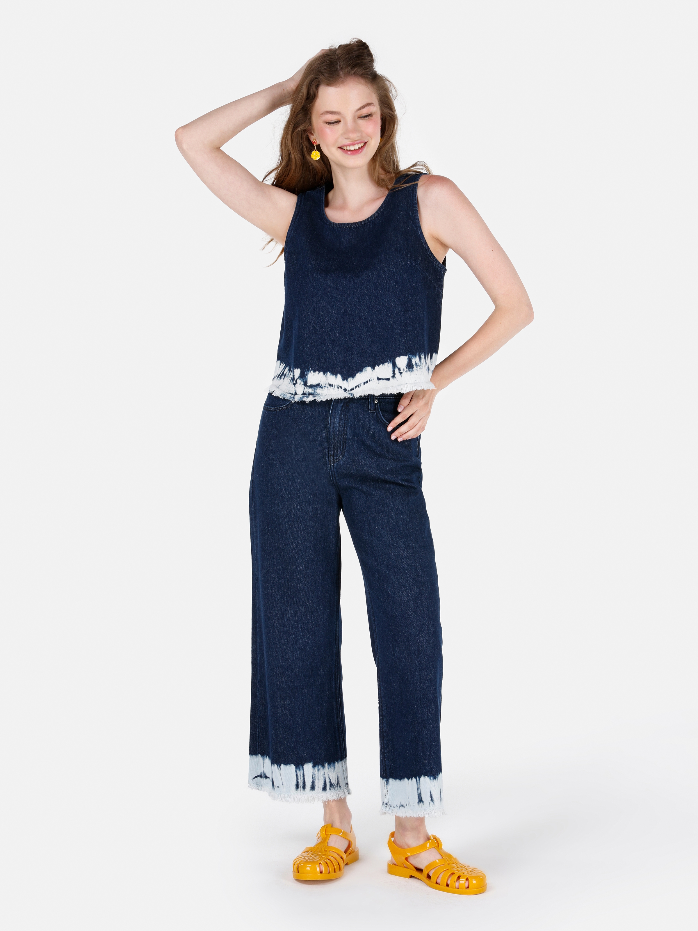 Afișați detalii pentru Pantaloni De Dama Denim Regular Fit  CL1069444