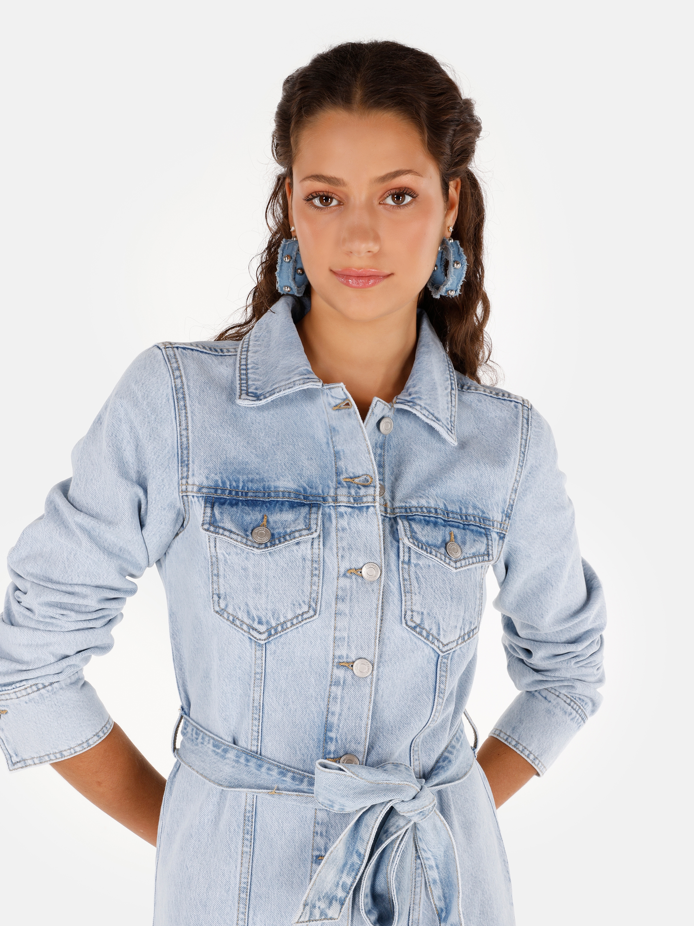 Afișați detalii pentru Rochie De Dama Denim Slim Fit  CL1070713