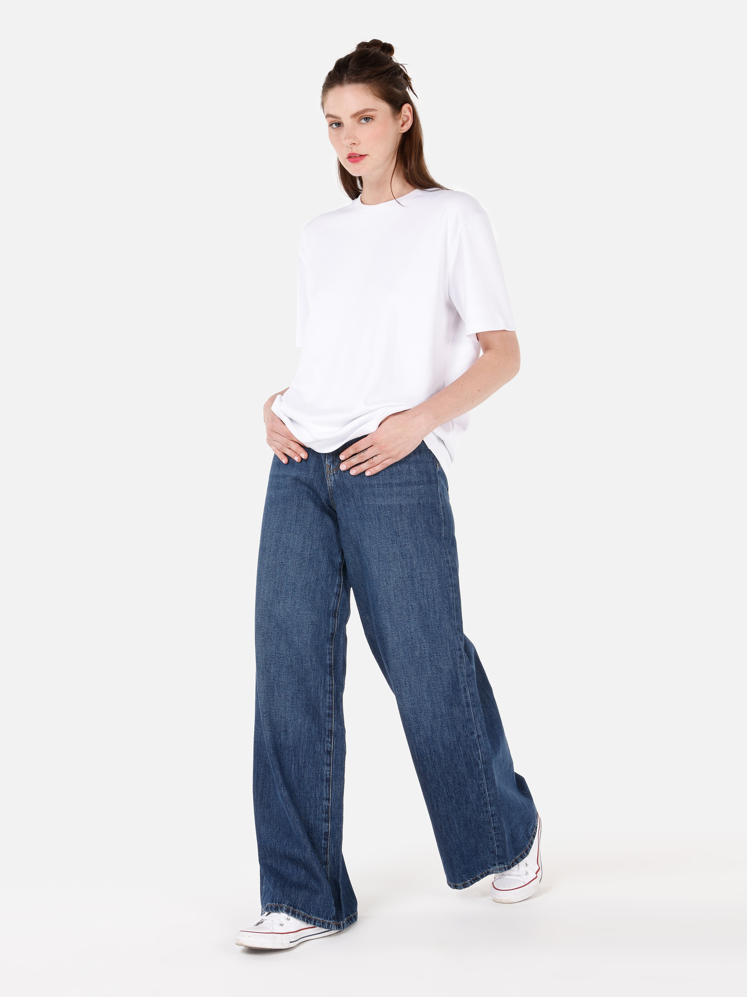 Afișați detalii pentru Pantaloni De Dama Denim Regular Fit  CL1070857