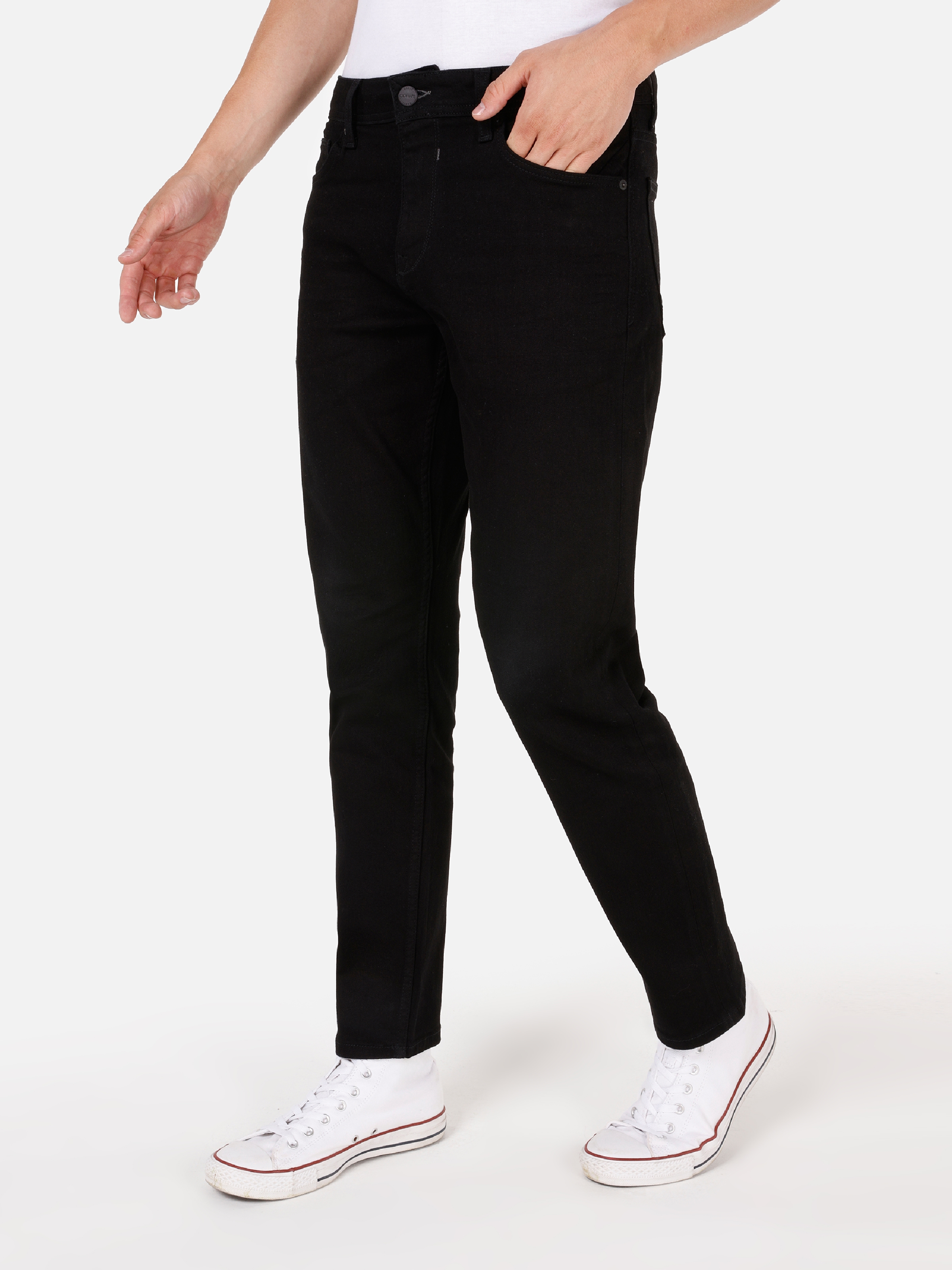 Afișați detalii pentru Pantaloni De Barbati Negru Regular Fit 067 JACK CL1071698