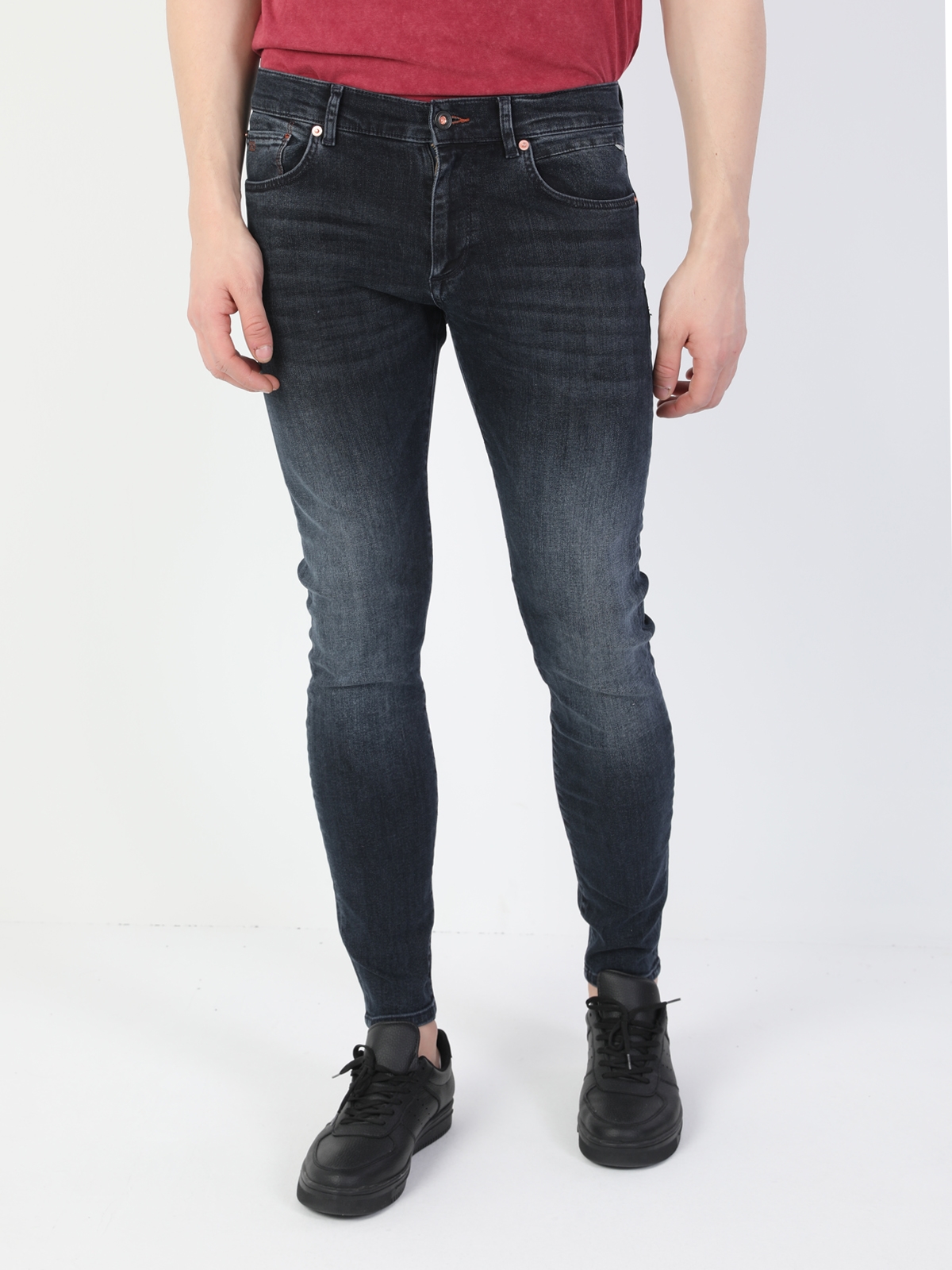 Afișați detalii pentru Pantaloni De Barbati Albastru Skinny Fit 040 ALEX CL1049561