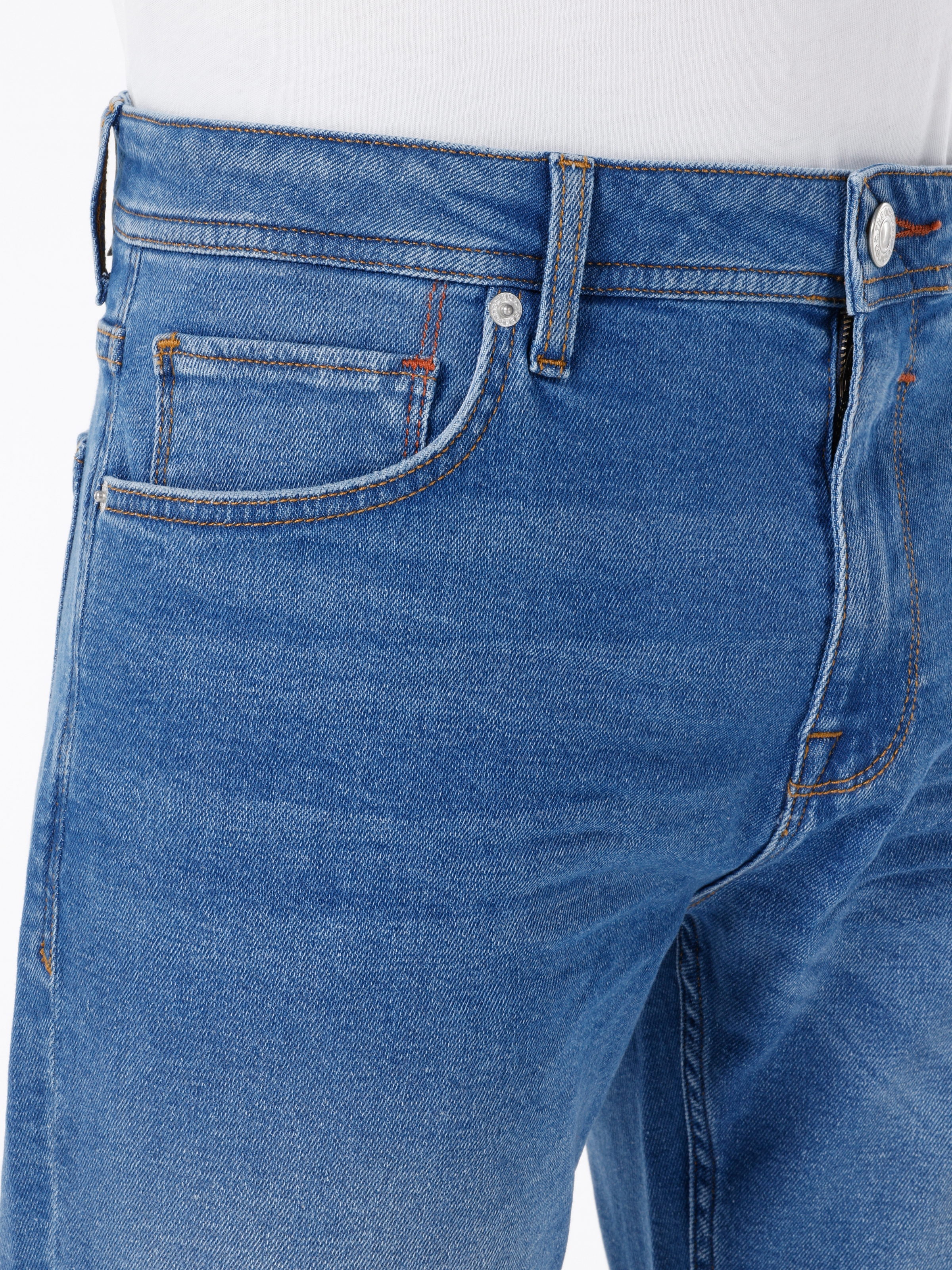 Afișați detalii pentru Pantaloni De Barbati Albastru Regular Fit 045 DAVID CL1069666