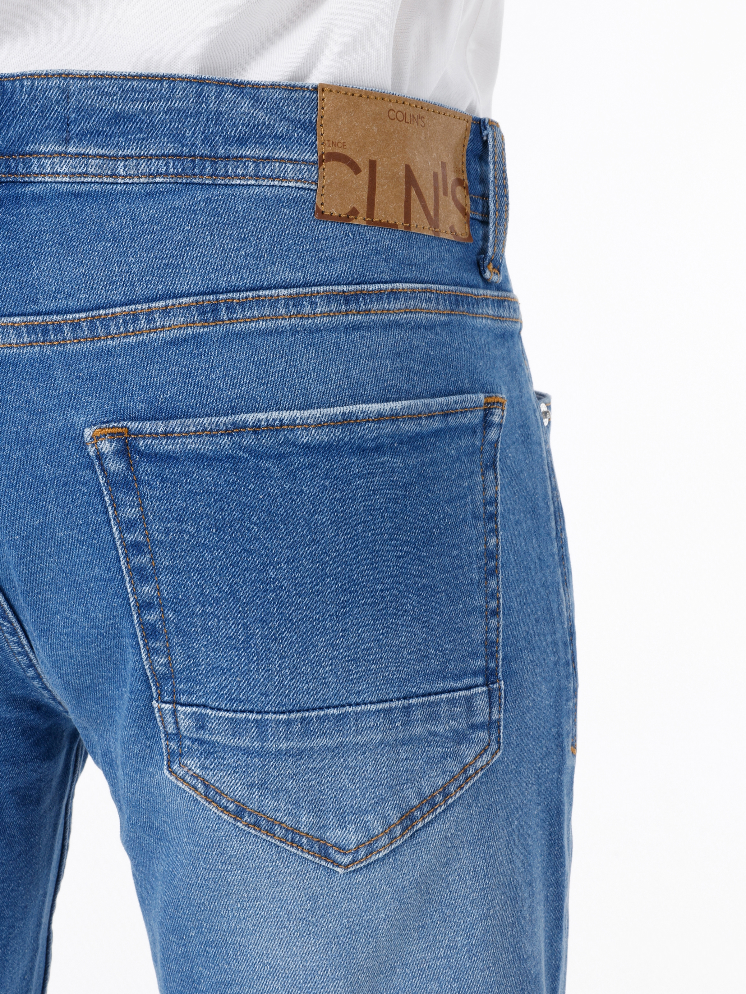 Afișați detalii pentru Pantaloni De Barbati Albastru Regular Fit 045 DAVID CL1069666