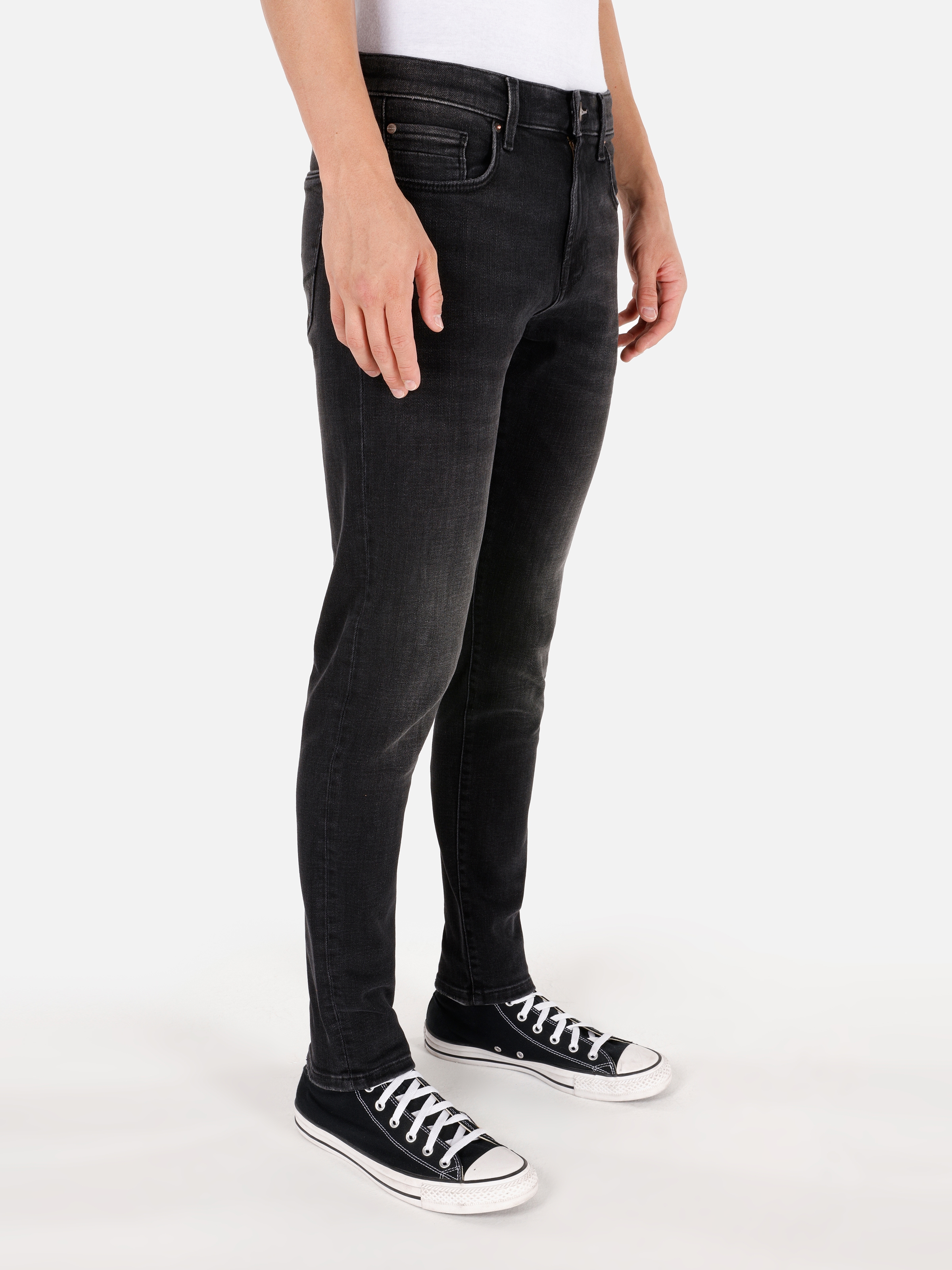 Afișați detalii pentru Pantaloni De Barbati Negru Slim Fit 041 DANNY CL1071319