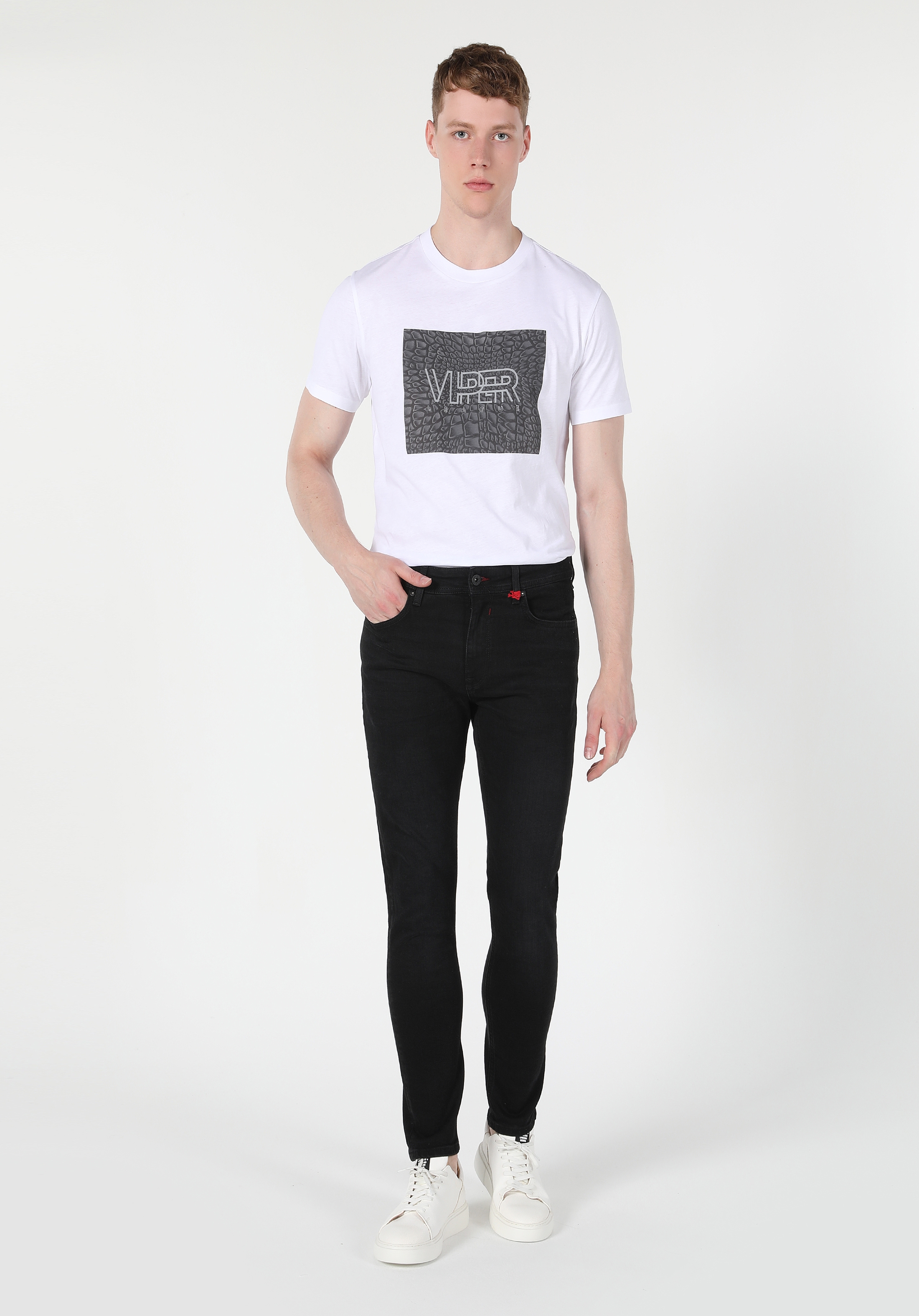 Afișați detalii pentru Pantaloni De Barbati Negru Skinny Fit  CL1060370