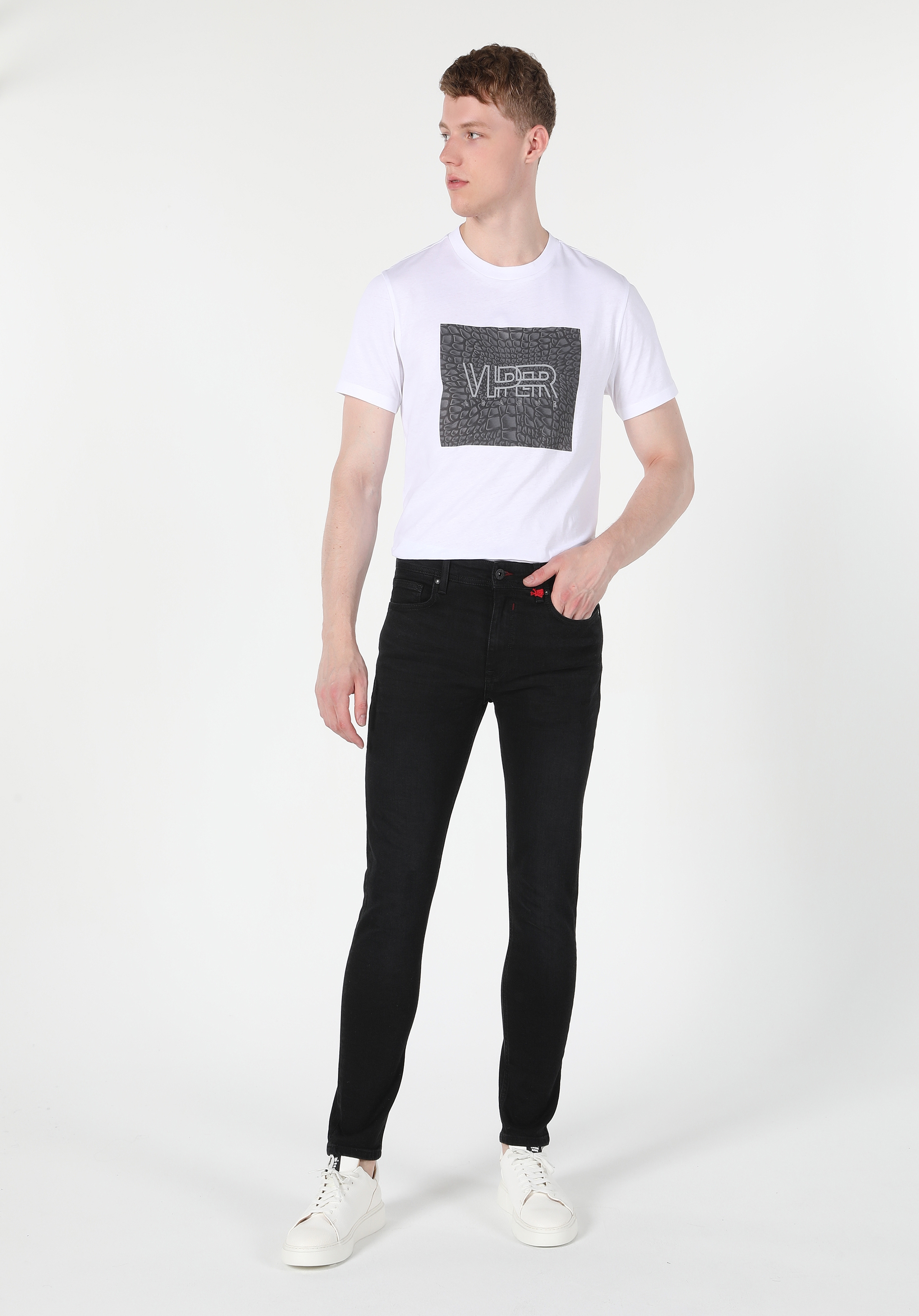 Afișați detalii pentru Pantaloni De Barbati Negru Skinny Fit  CL1060370