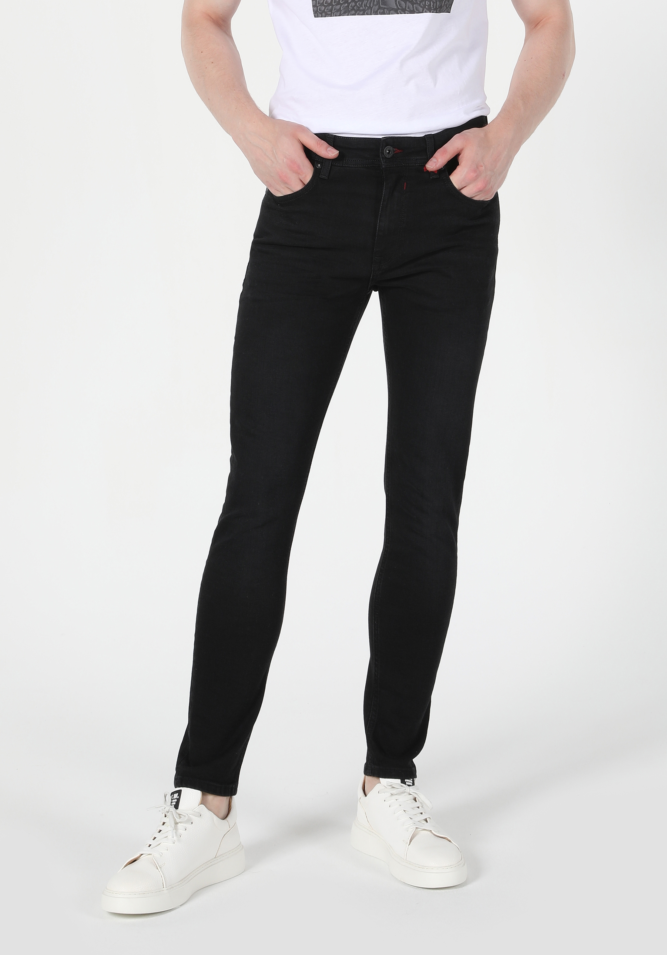 Afișați detalii pentru Pantaloni De Barbati Negru Skinny Fit  CL1060370