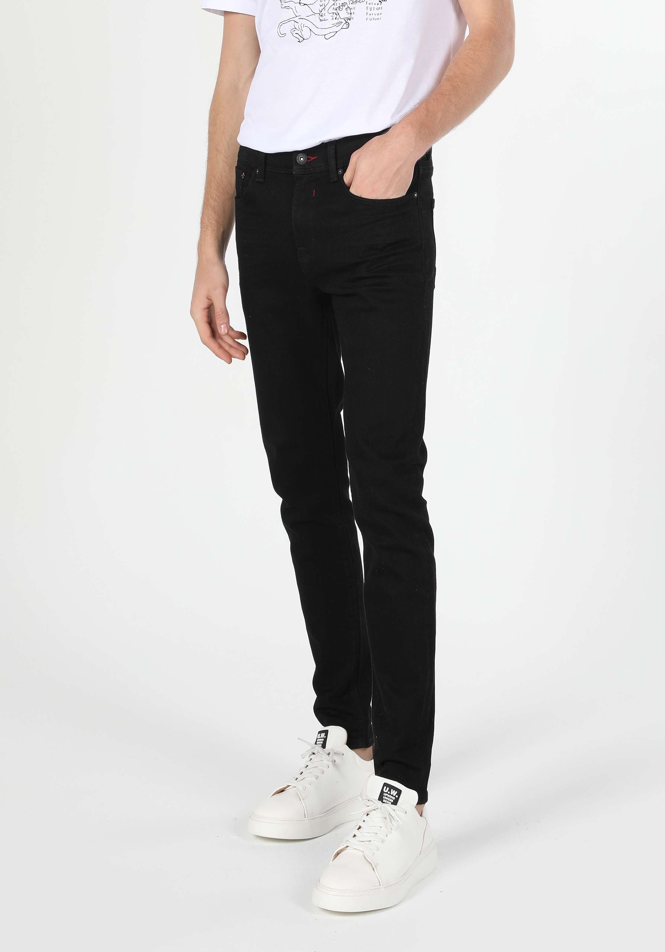 Afișați detalii pentru Pantaloni De Barbati Albastru Skinny Fit 040 ALEX CL1060383