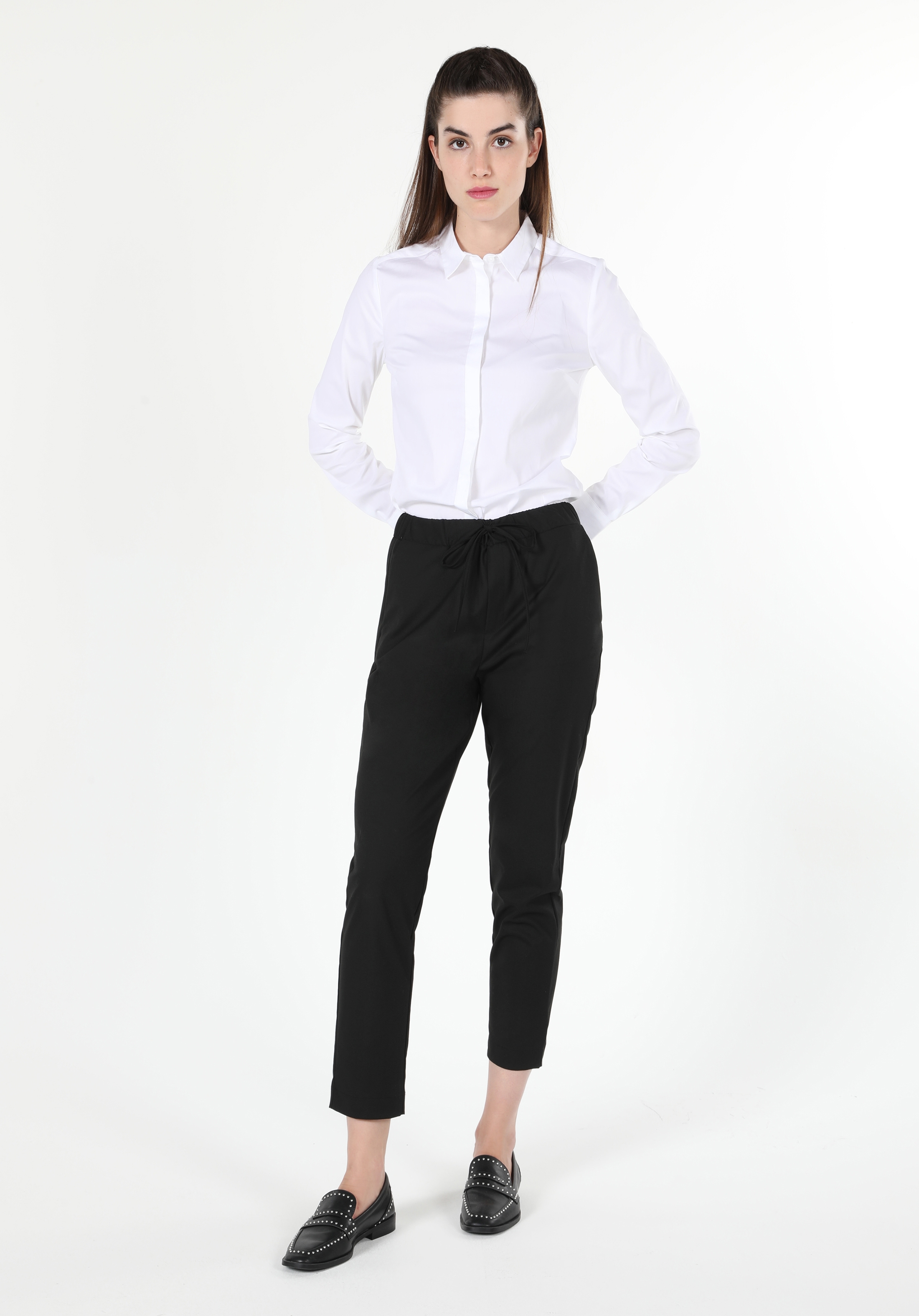 Afișați detalii pentru Pantaloni De Dama Negru Regular Fit  CL1055028