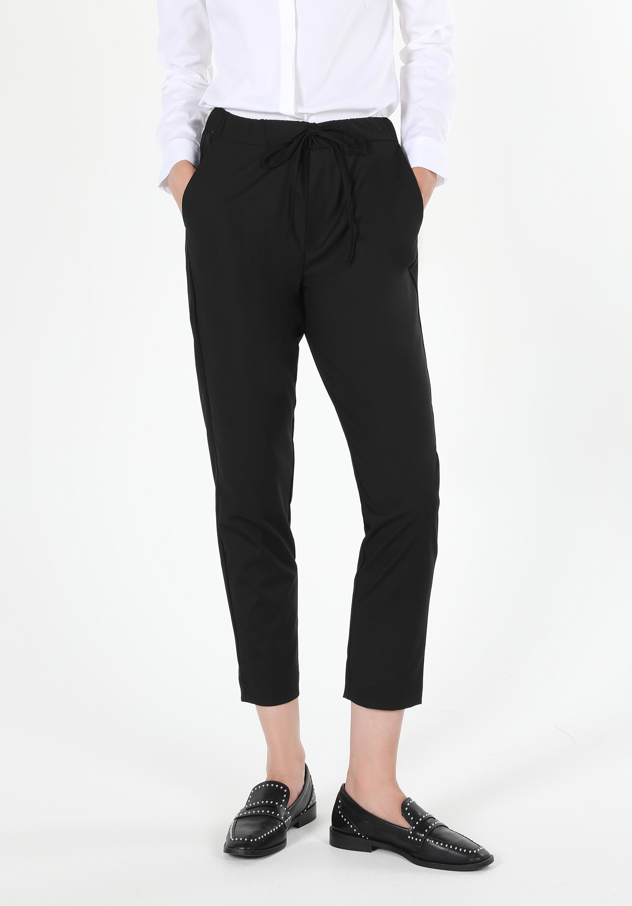 Afișați detalii pentru Pantaloni De Dama Negru Regular Fit  CL1055028