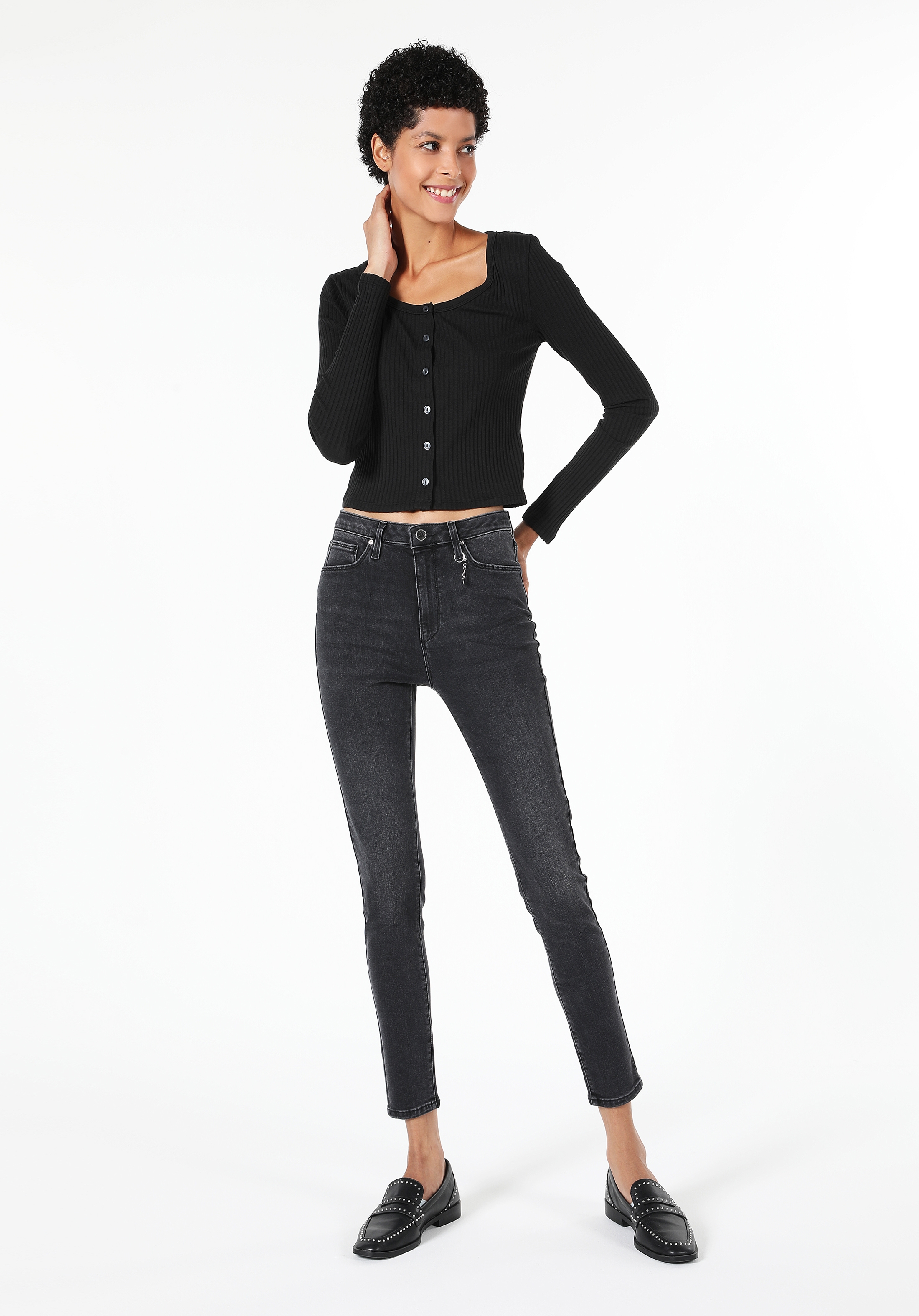 Afișați detalii pentru Pantaloni De Dama Denim Skinny Fit 759 LARA CL1060399