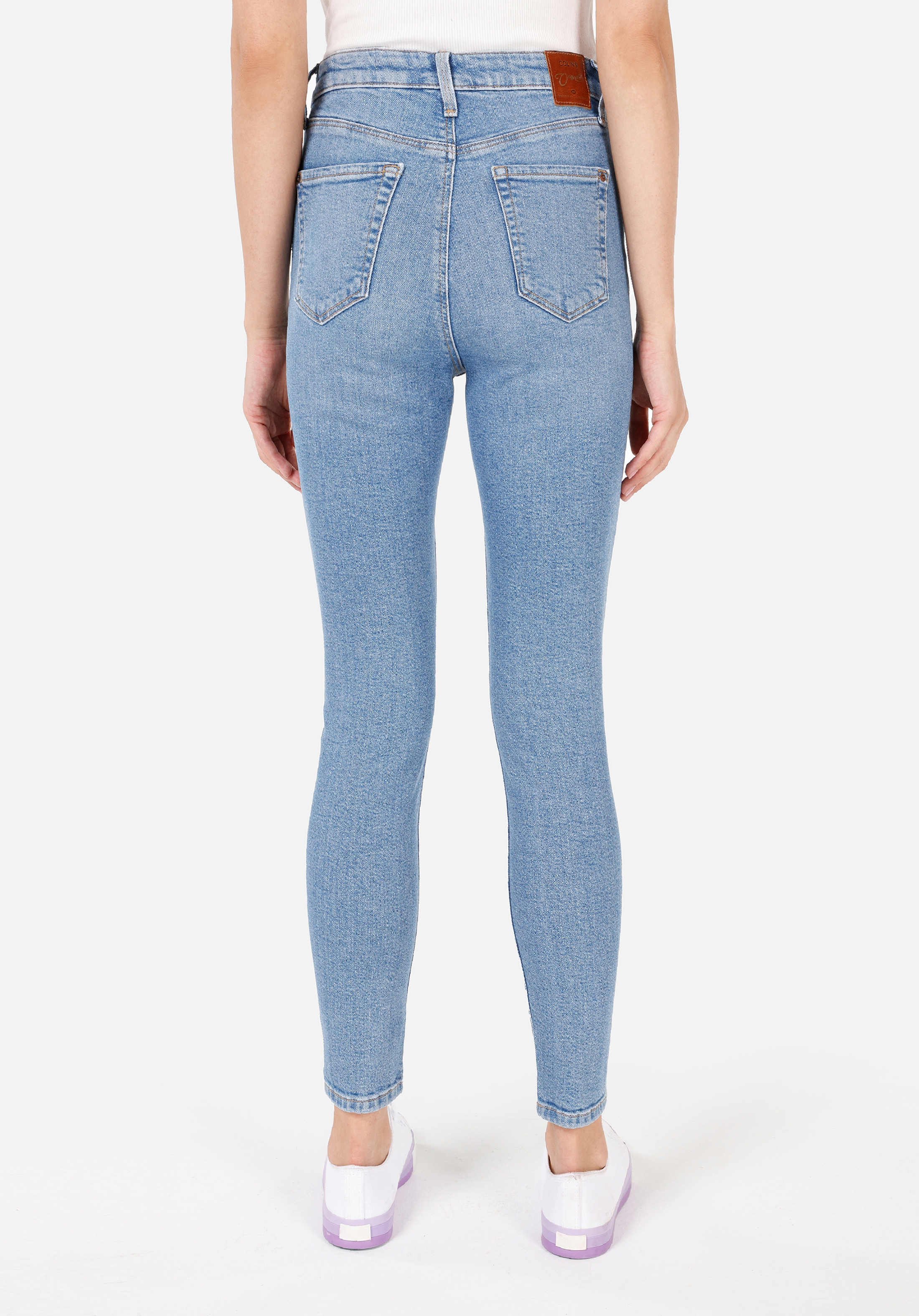 Afișați detalii pentru Pantaloni De Dama Albastru Skinny Fit 760 DIANA CL1070663