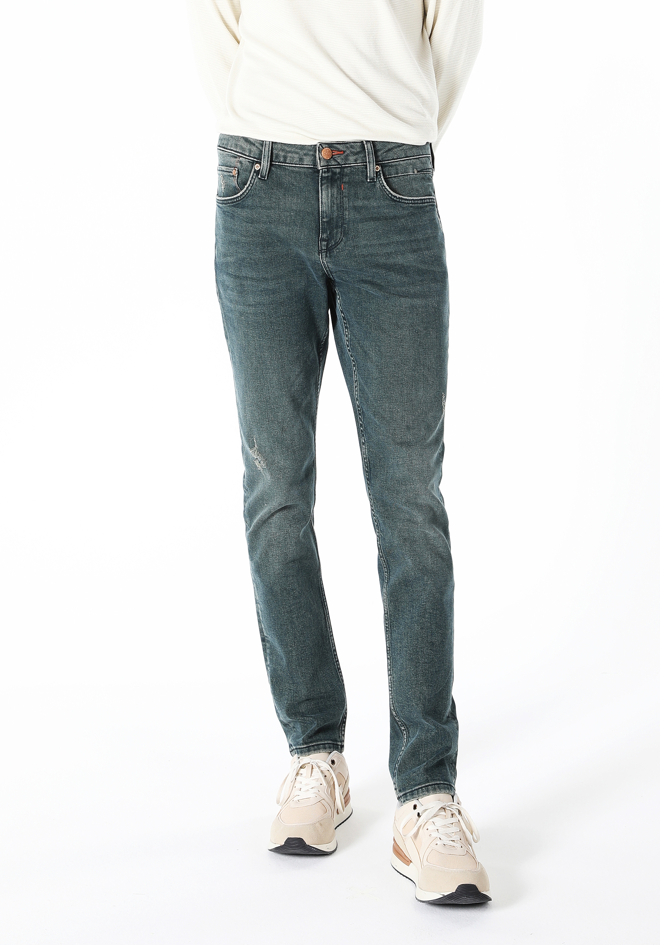 Afișați detalii pentru Pantaloni De Barbati Verde Straight Fit 044 KARL CL1061345