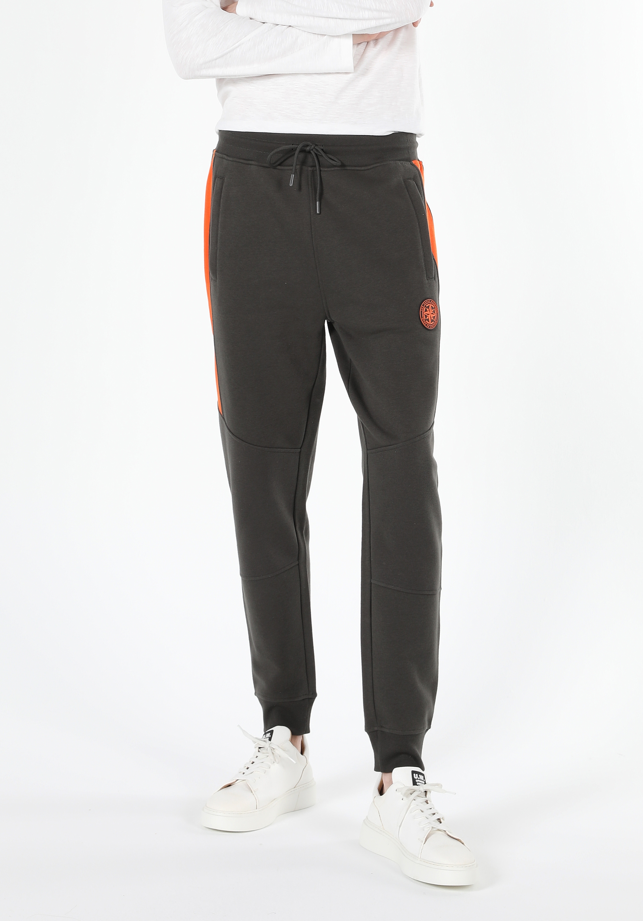 Afișați detalii pentru Pantaloni De Trening De Barbati Kaki Slim Fit  CL1061375