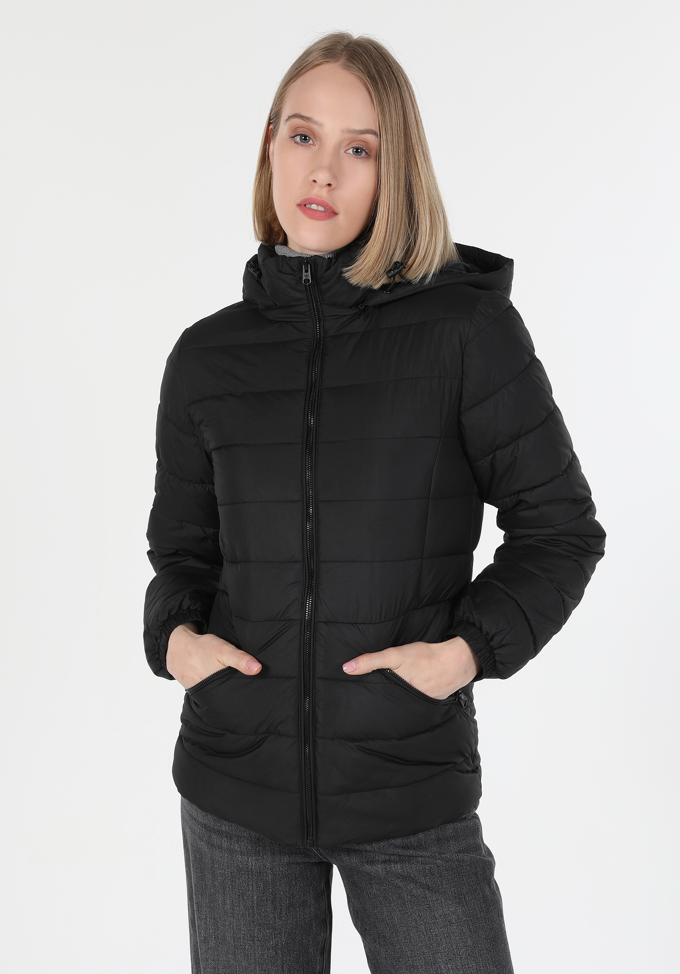 Afișați detalii pentru Jacheta De Dama Negru Slim Fit  CL1060247