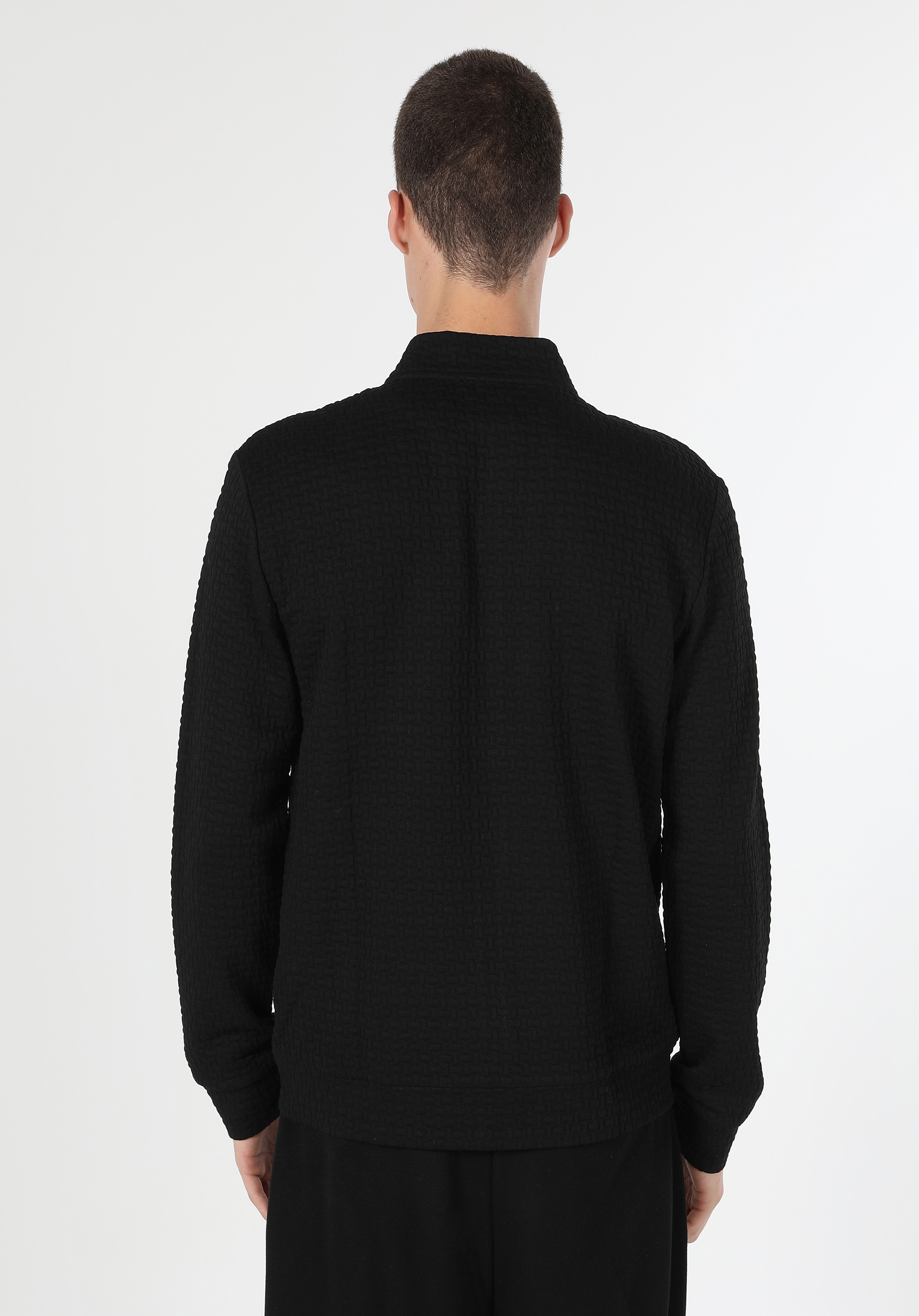 Afișați detalii pentru Cardigan De Barbati Negru Slim Fit  CL1060261