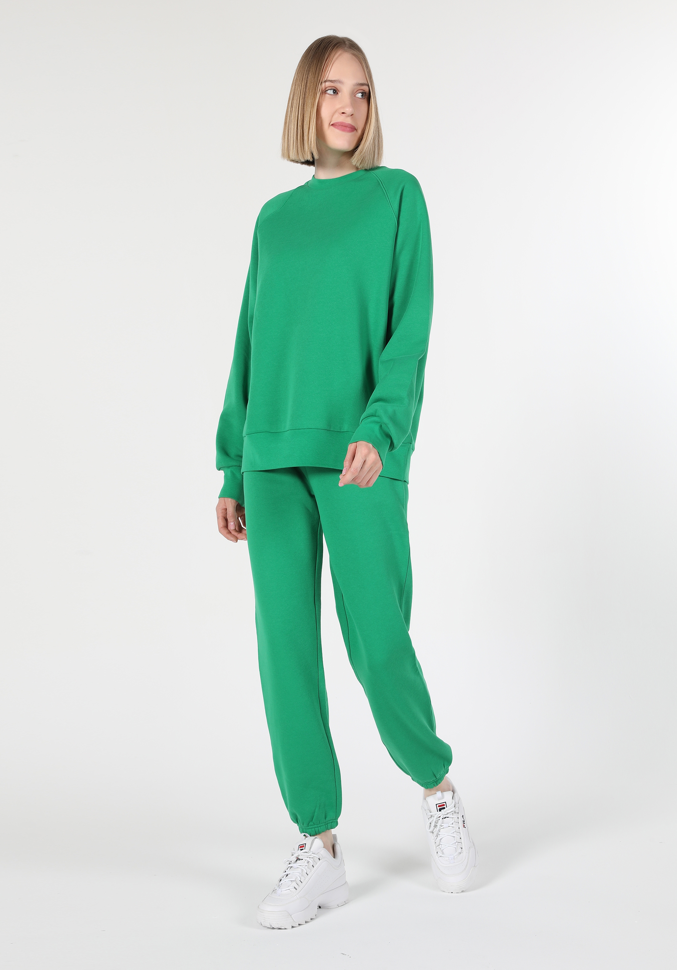 Afișați detalii pentru Swater / Bluza De Dama Verde Regular Fit 