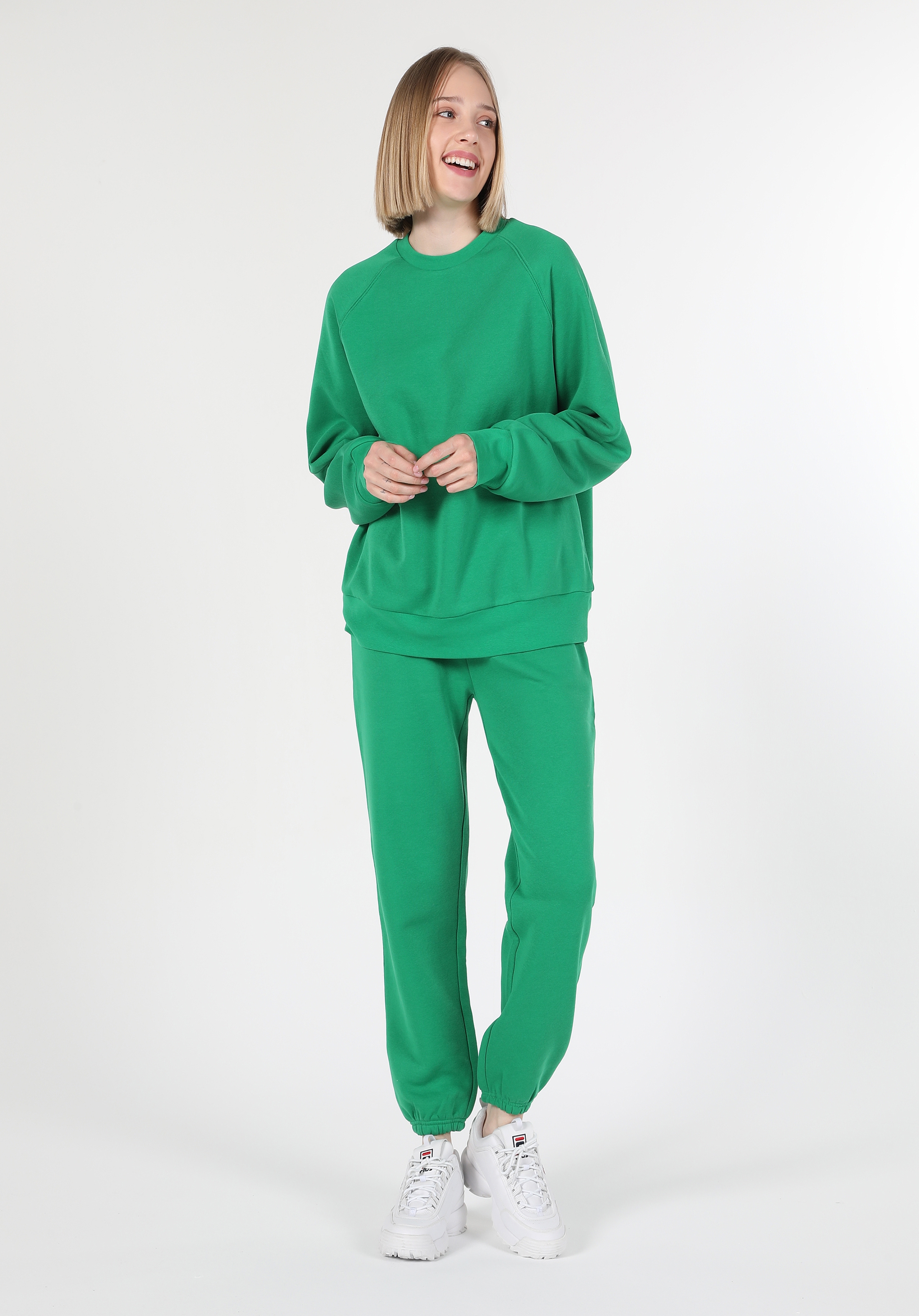 Afișați detalii pentru Swater / Bluza De Dama Verde Regular Fit 