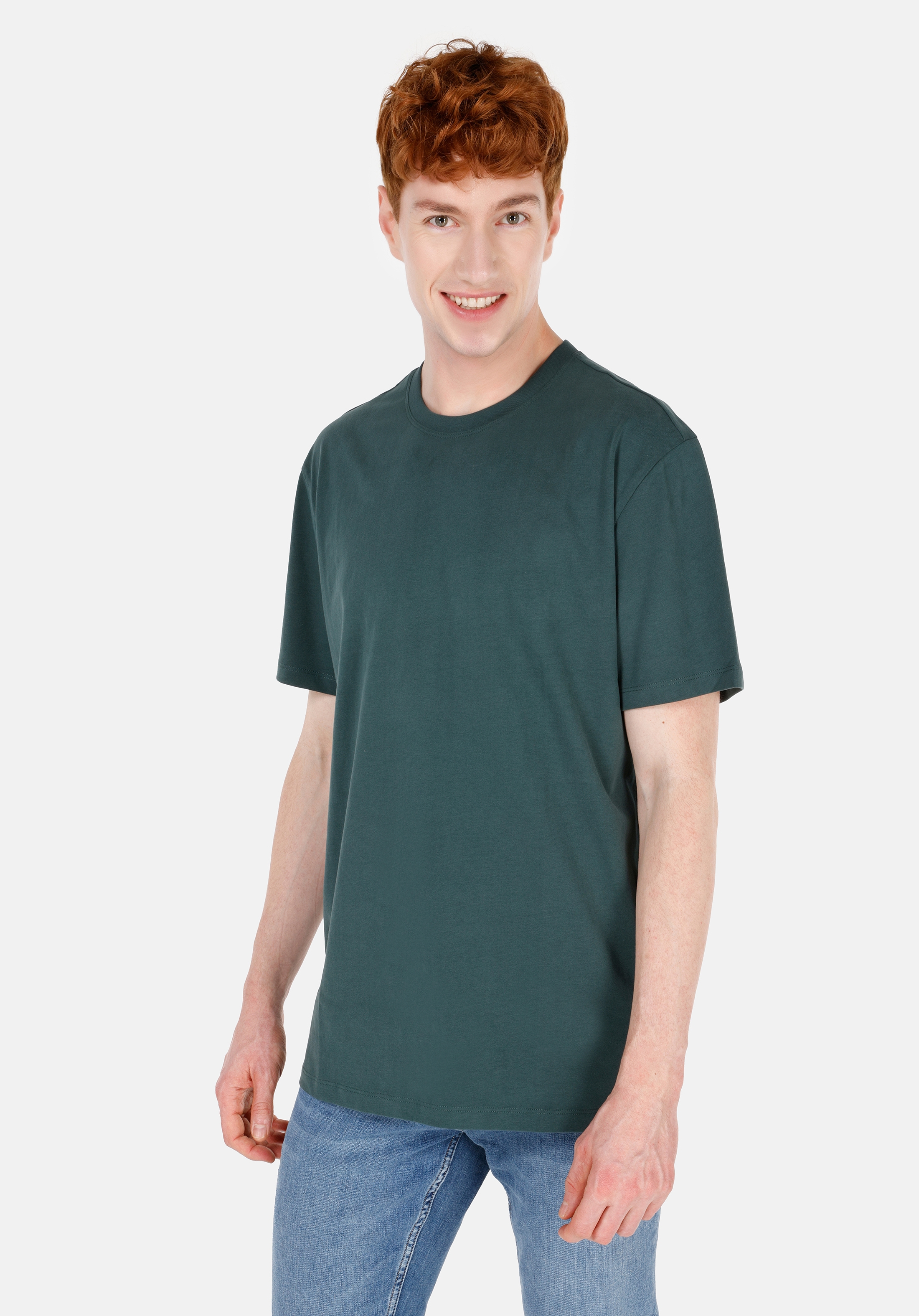 Afișați detalii pentru Tricou Cu Maneca Scurta De Barbati Verde Comfort Fit  CL1070047