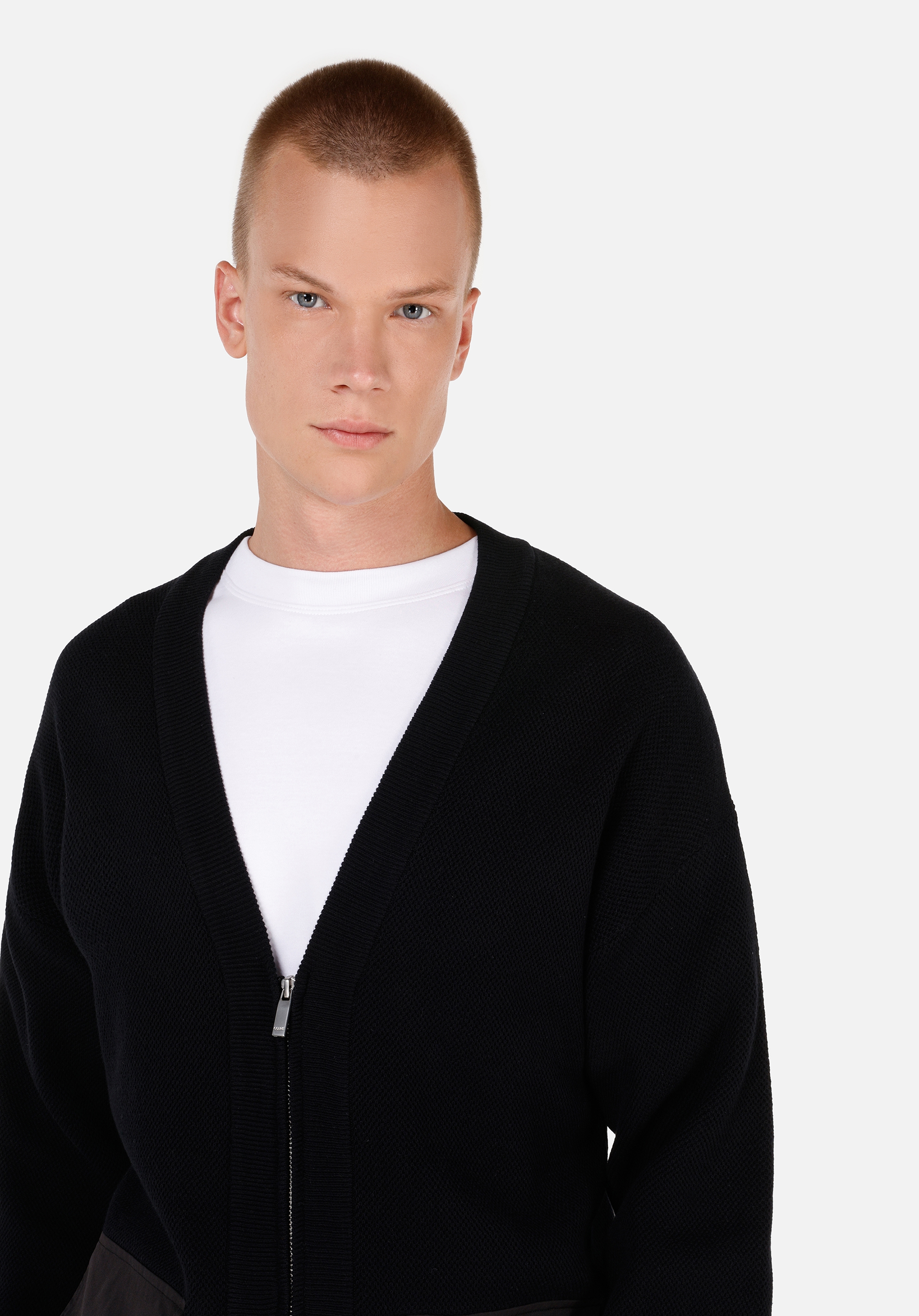 Afișați detalii pentru Cardigan De Barbati Negru Comfort Fit  CL1071261