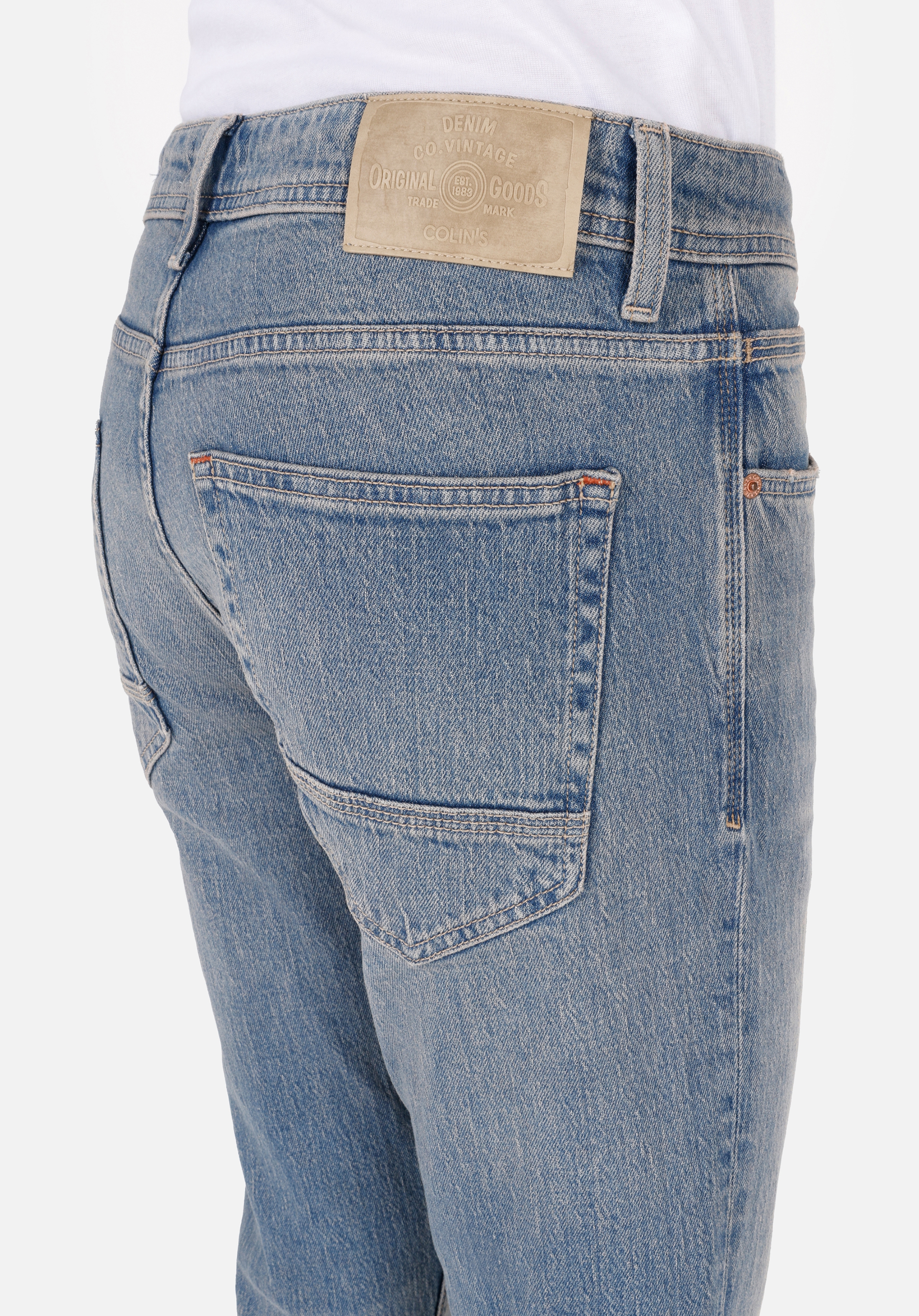 Afișați detalii pentru Pantaloni De Barbati Albastru Straight Fit 044 KARL CL1071559