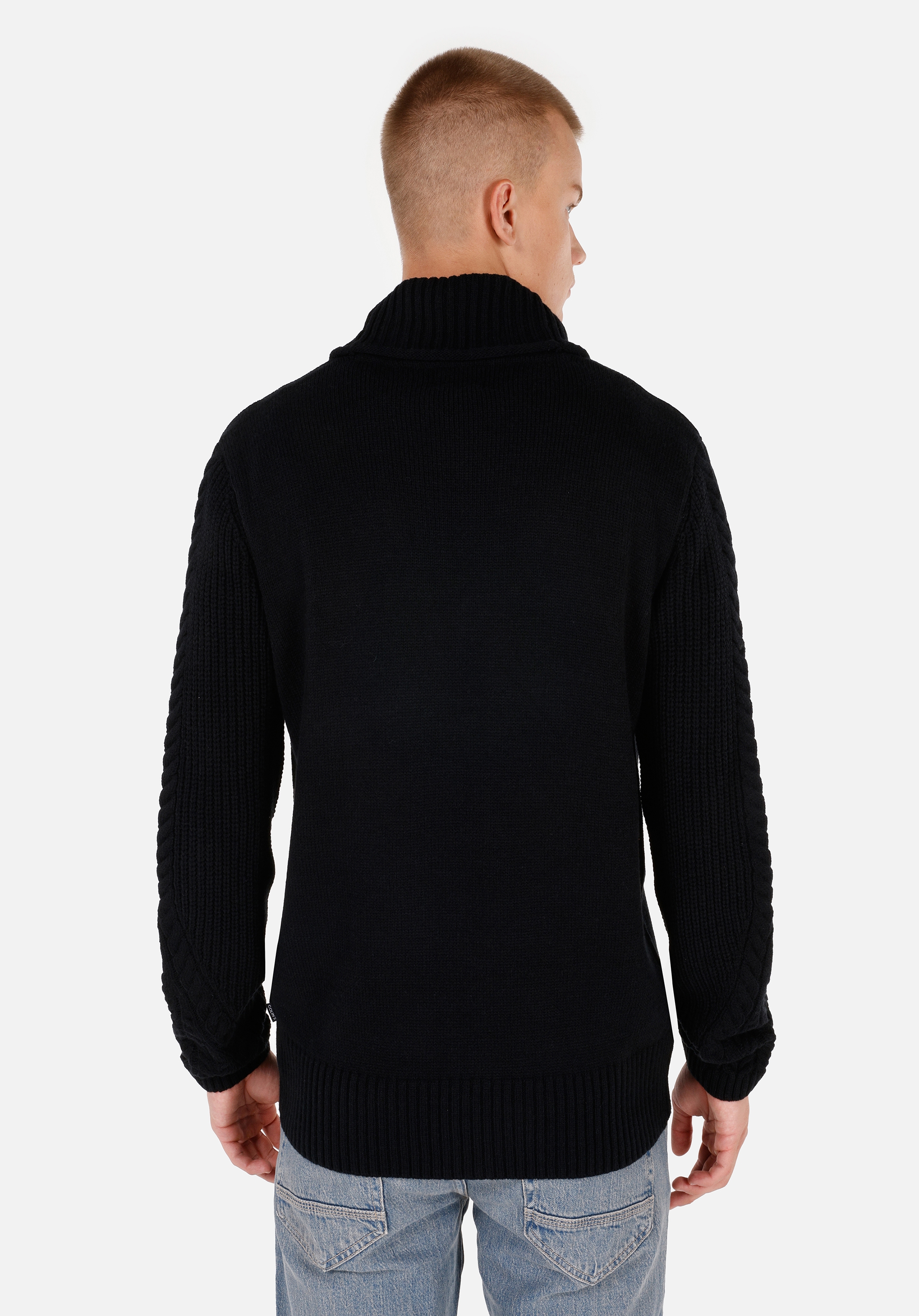 Afișați detalii pentru Cardigan De Barbati Negru Regular Fit  CL1070851