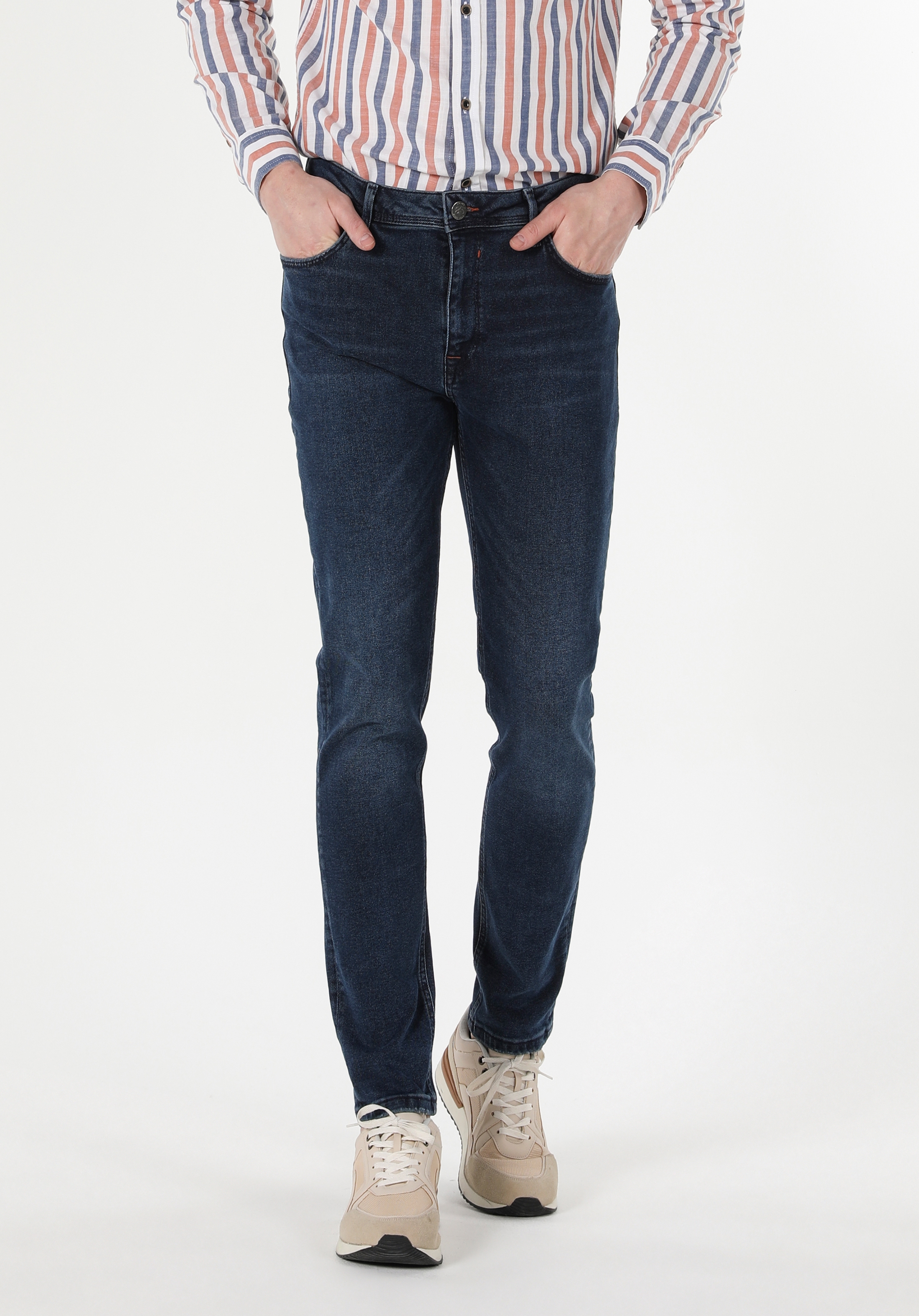 Afișați detalii pentru Pantaloni De Barbati Denim Skinny Fit  CL1058114